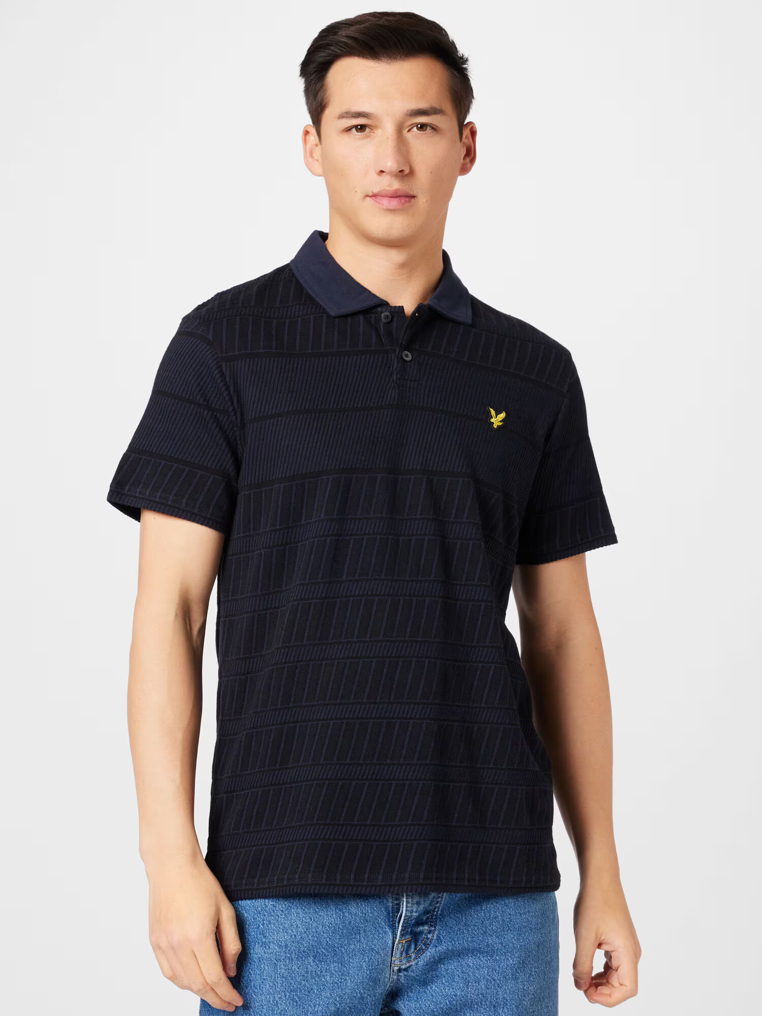 Lyle & Scott Tričko 'Grid' námornícka modrá / tmavomodrá / žltá / čierna - Pepit.sk