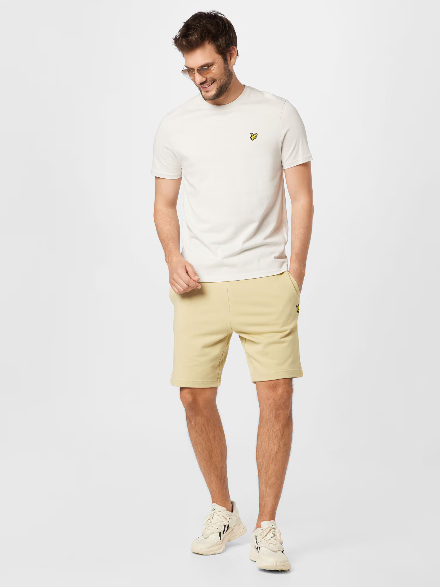 Lyle & Scott Tričko 'Plain' béžová / žltá - Pepit.sk