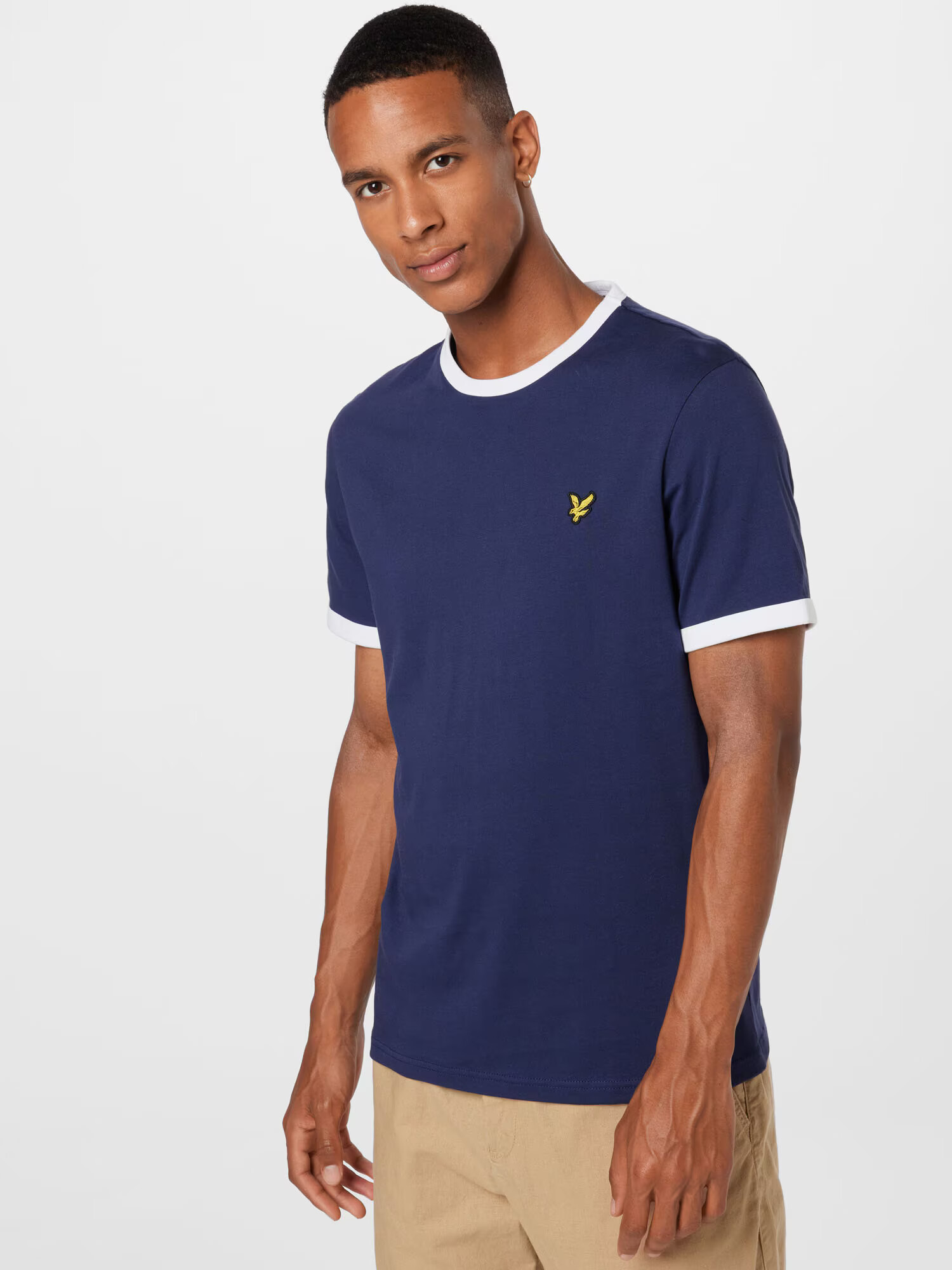 Lyle & Scott Tričko 'Ringer' námornícka modrá / žltá / čierna / biela - Pepit.sk