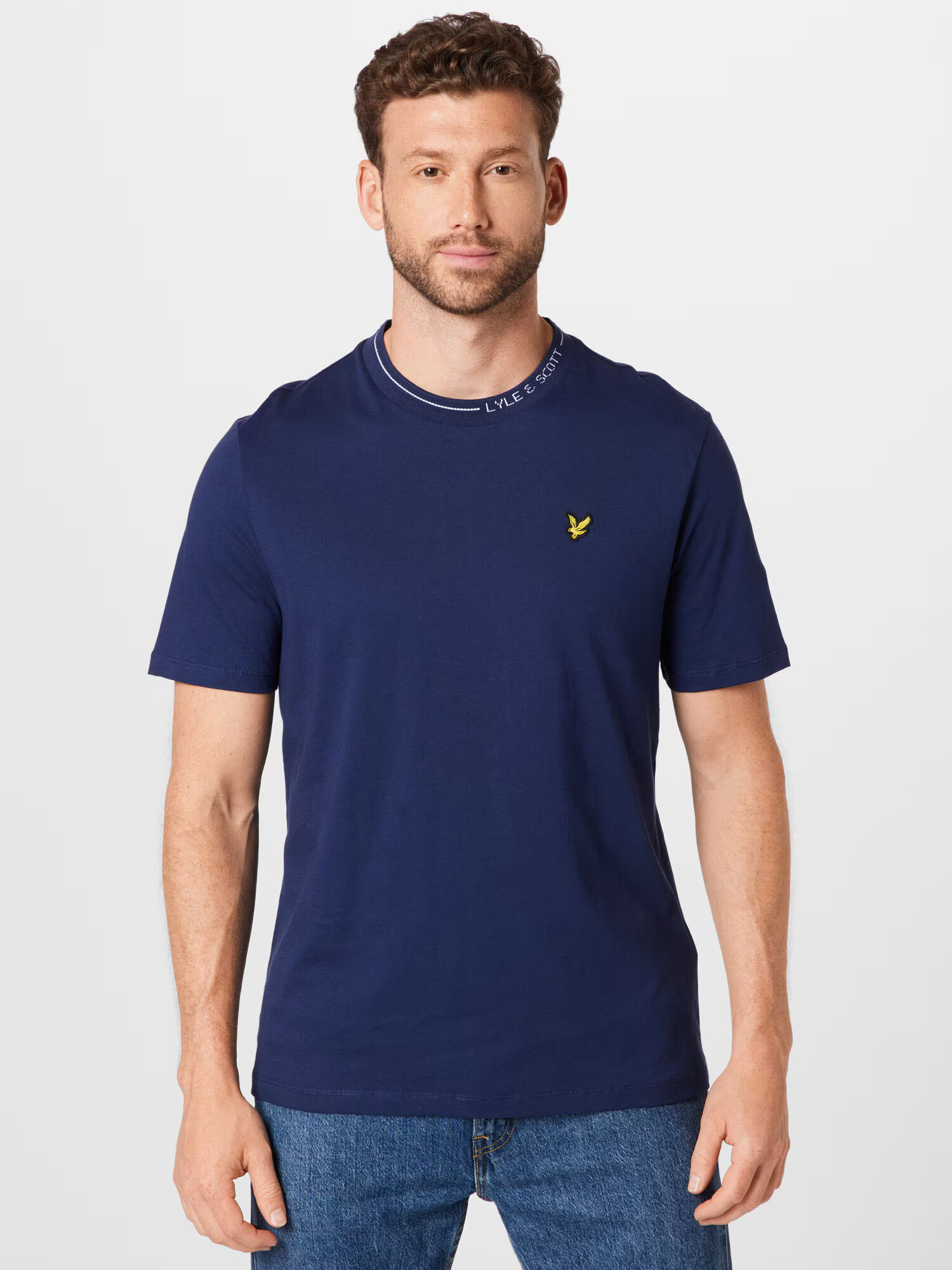 Lyle & Scott Tričko tmavomodrá / limetková / svetlosivá - Pepit.sk