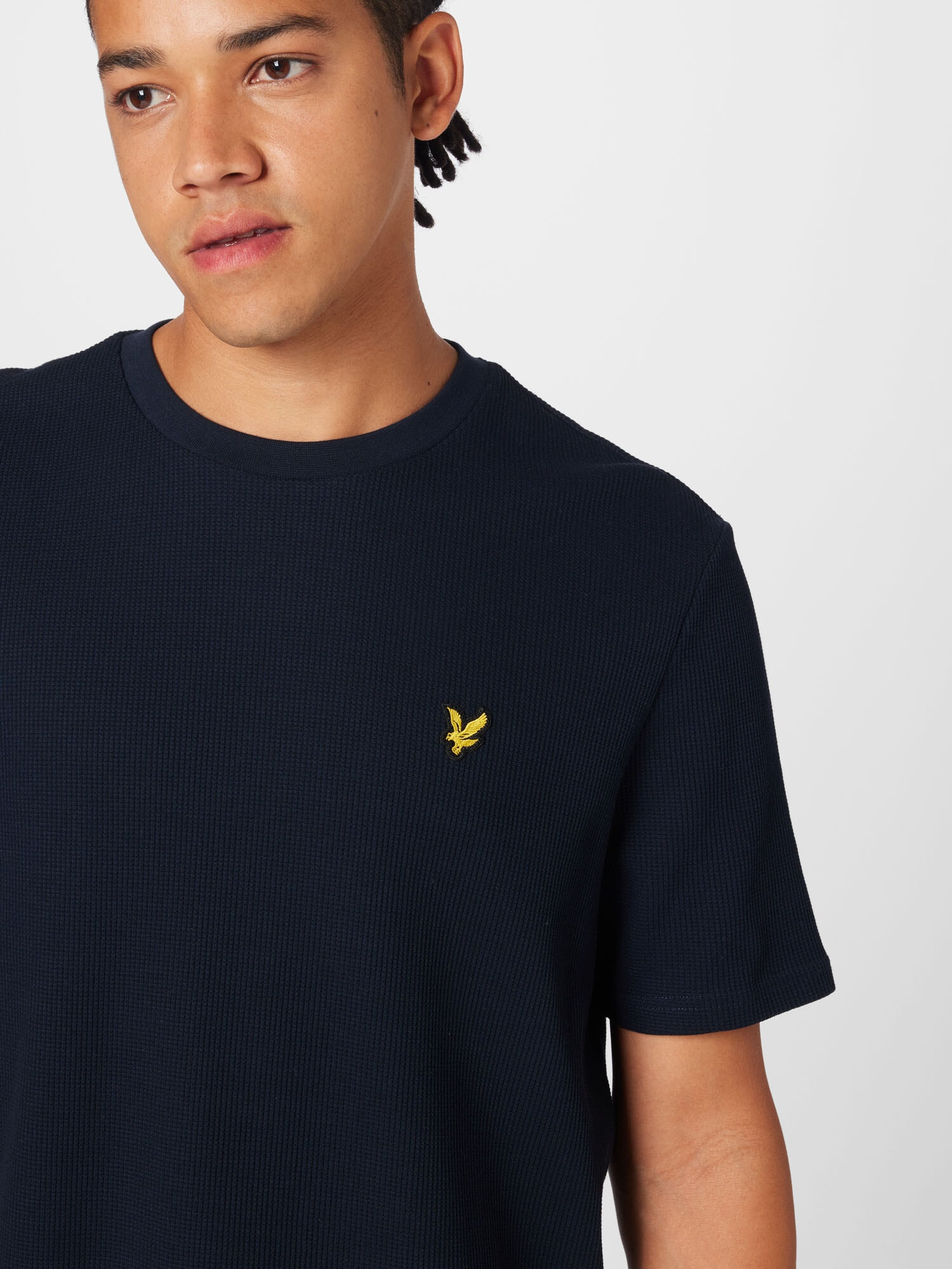 Lyle & Scott Tričko 'Waffle' námornícka modrá / žltá - Pepit.sk