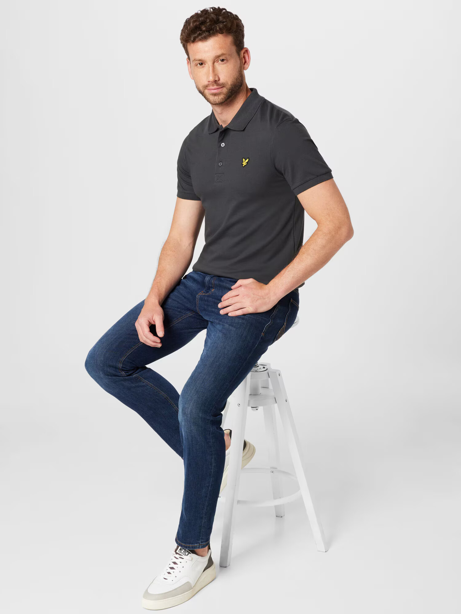 Lyle & Scott Tričko zlatá žltá / antracitová / čierna - Pepit.sk