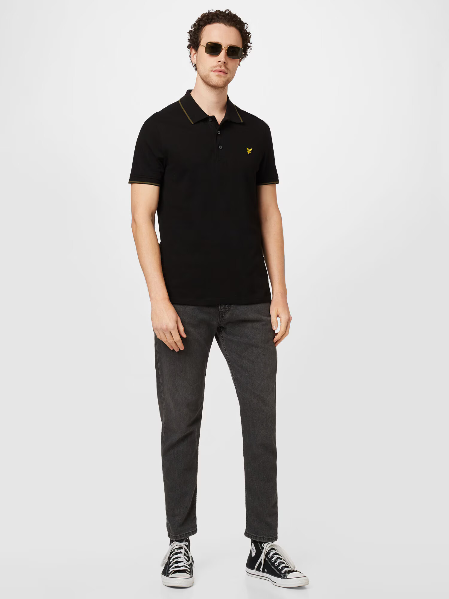 Lyle & Scott Tričko žltá / olivová / čierna - Pepit.sk