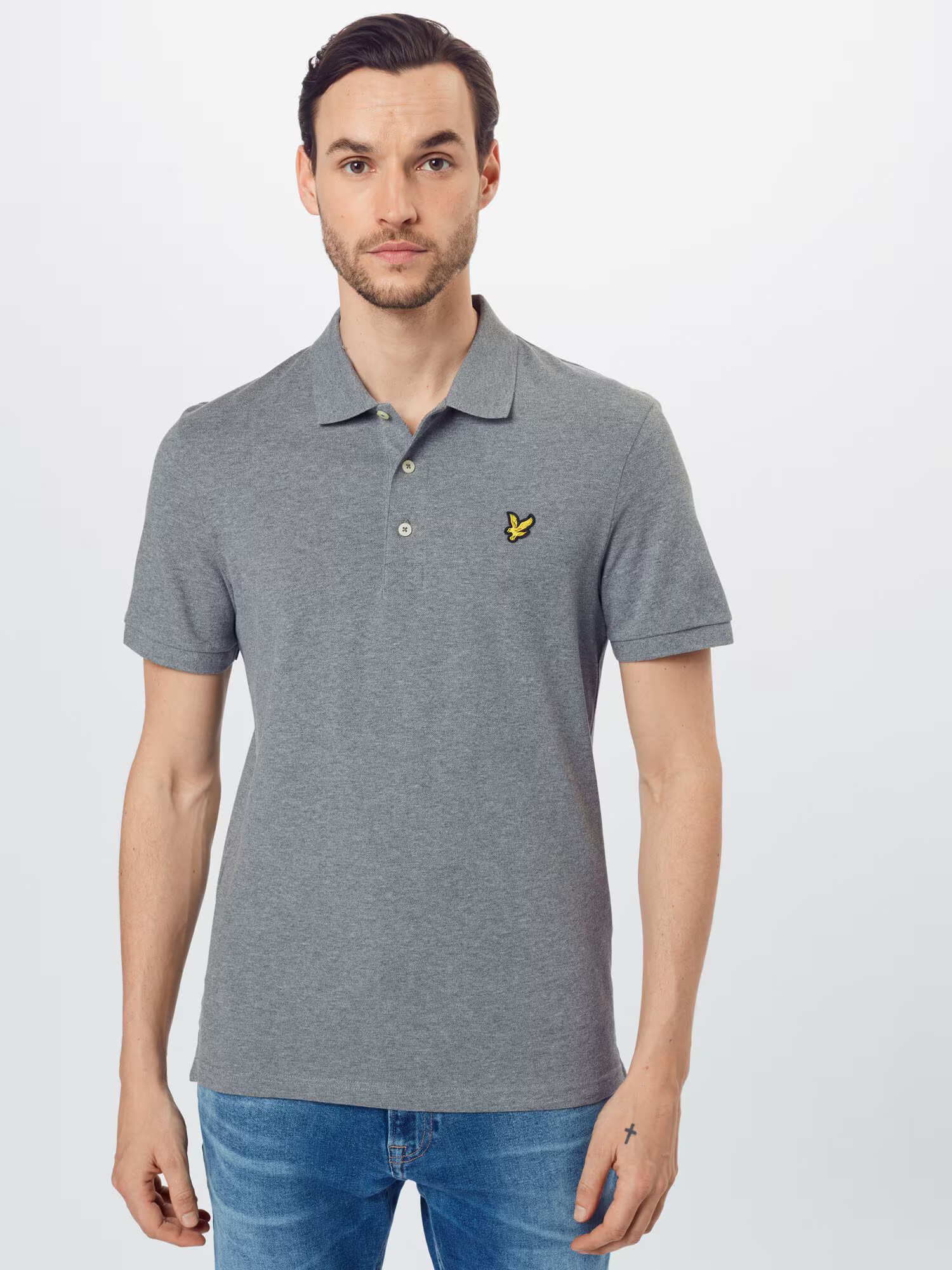 Lyle & Scott Tričko žltá / sivá melírovaná / čierna - Pepit.sk