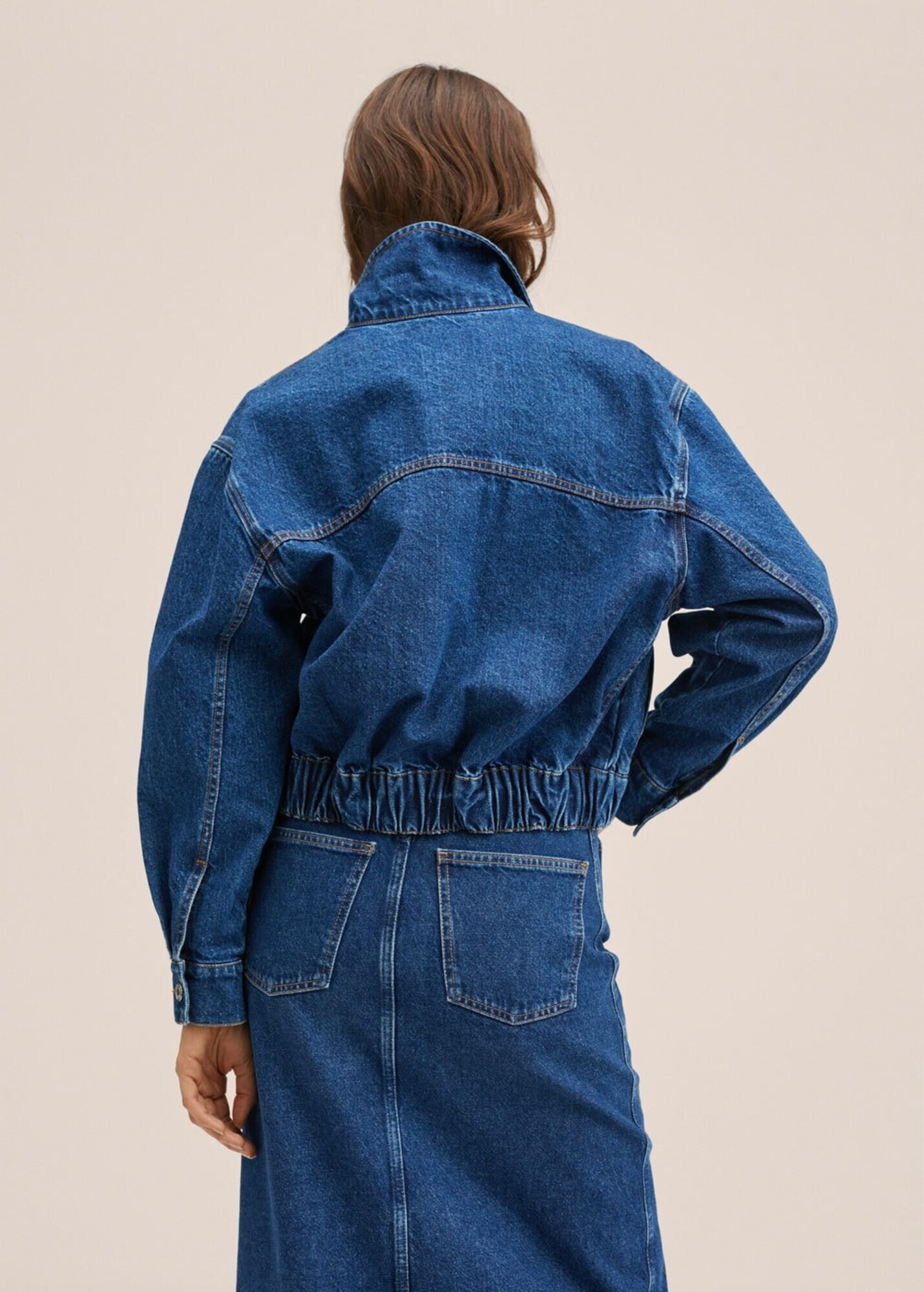 MANGO Prechodná bunda 'Mabel' modrá denim - Pepit.sk