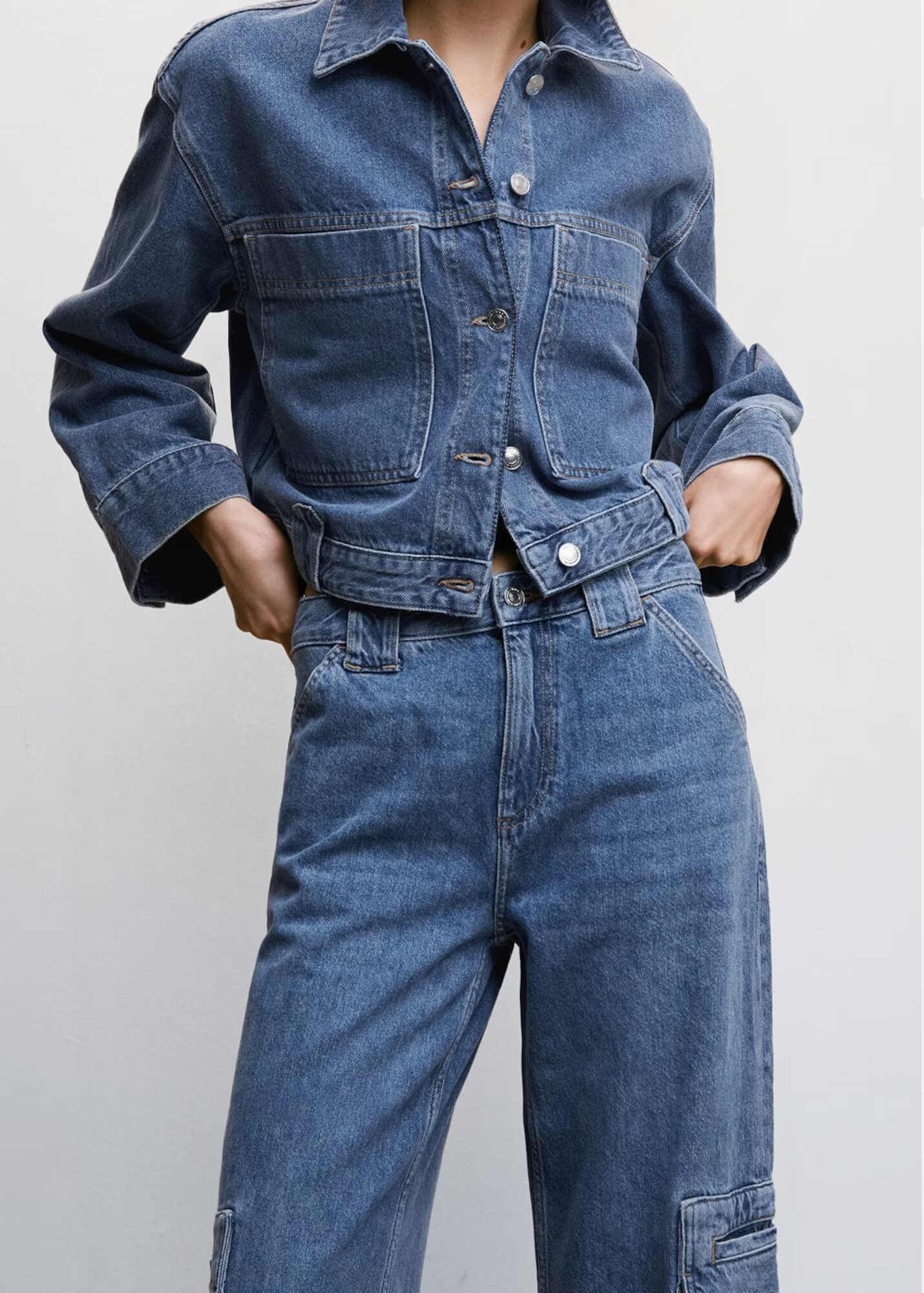 MANGO Rifľové kapsáče 'romy' kobaltovomodrá / modrá denim - Pepit.sk