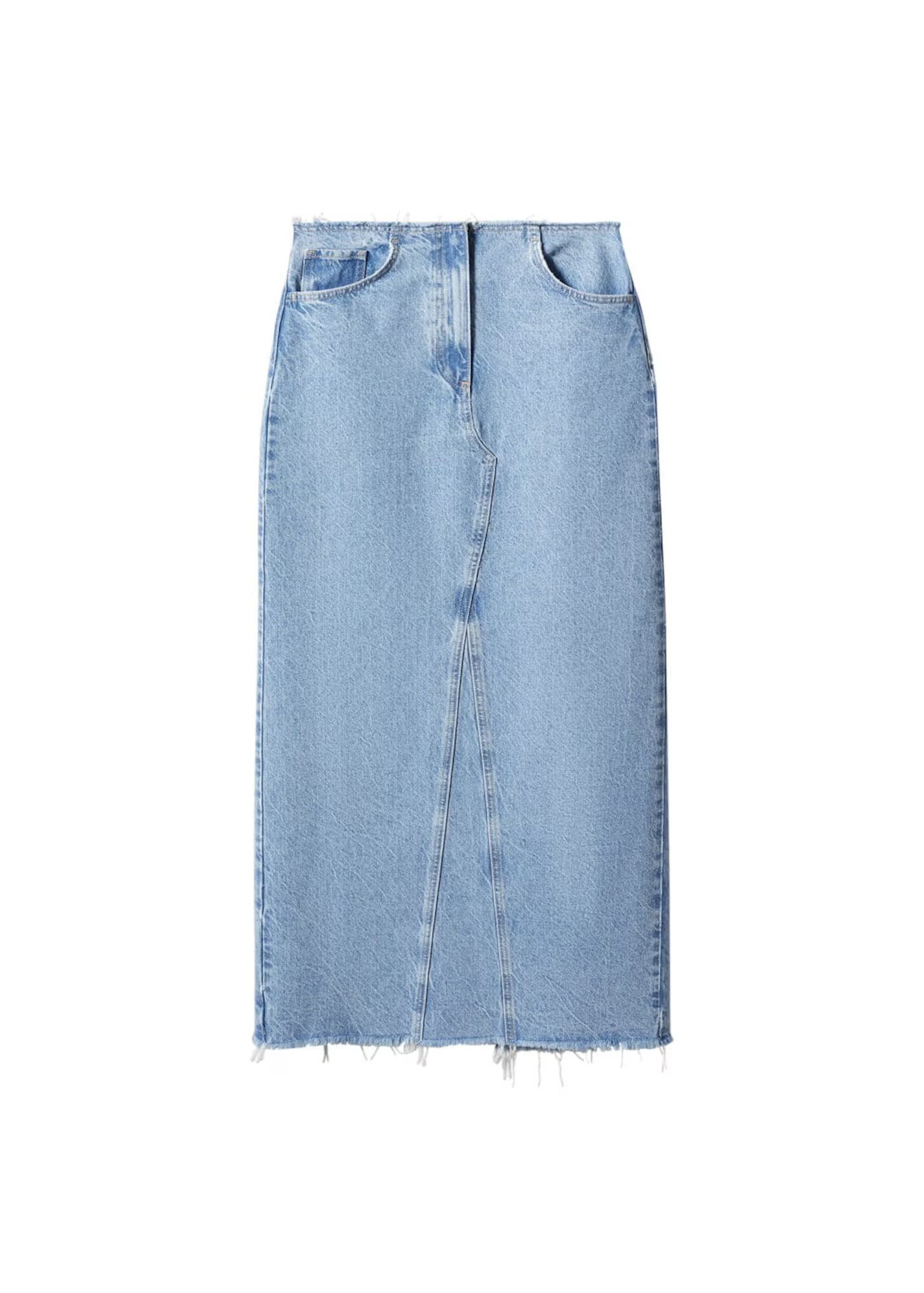 MANGO Sukňa 'Frankie' modrá denim - Pepit.sk