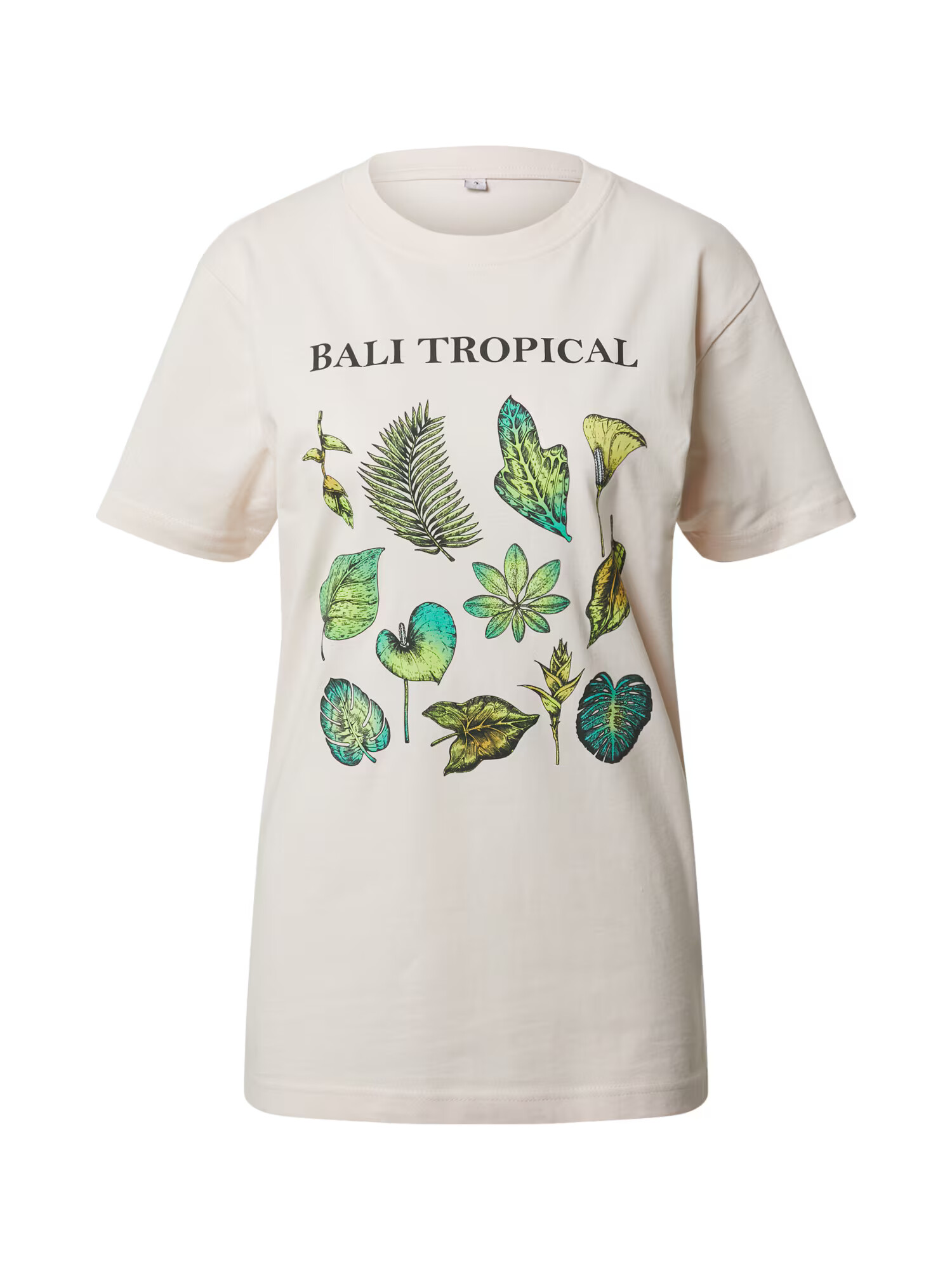 Merchcode Tričko 'Bali Tropical' nefritová / svetlozelená / pastelovo ružová / čierna - Pepit.sk