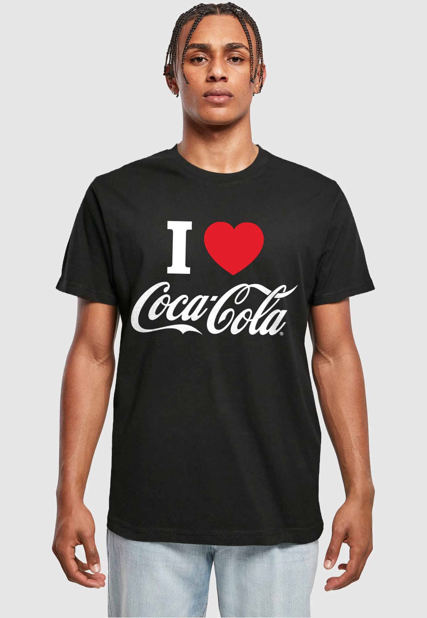 Merchcode Tričko 'Coca Cola I Love Coke' červená / čierna / biela - Pepit.sk