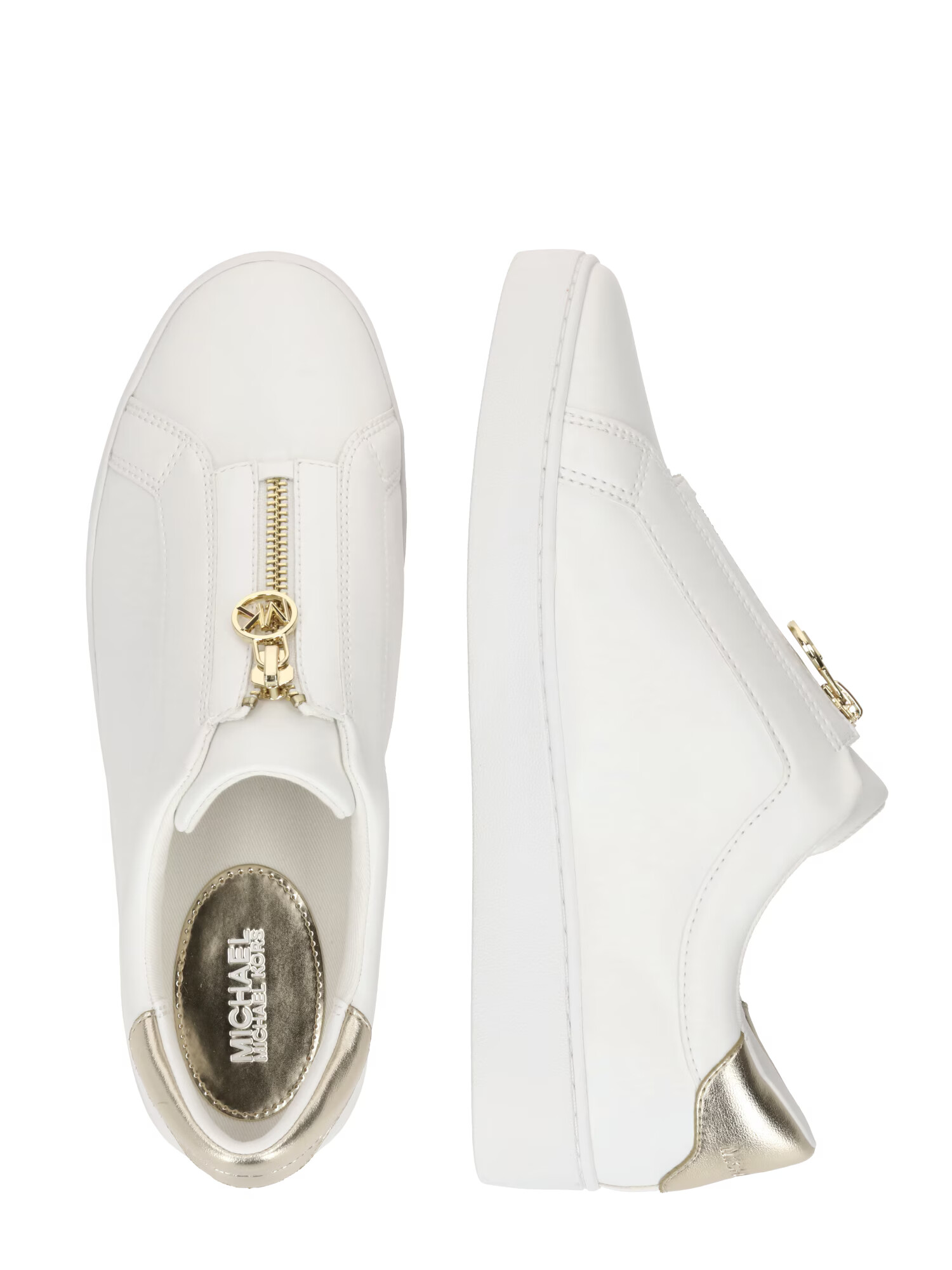 MICHAEL Michael Kors Slip-on obuv 'KEATON' zlatá / biela - Pepit.sk