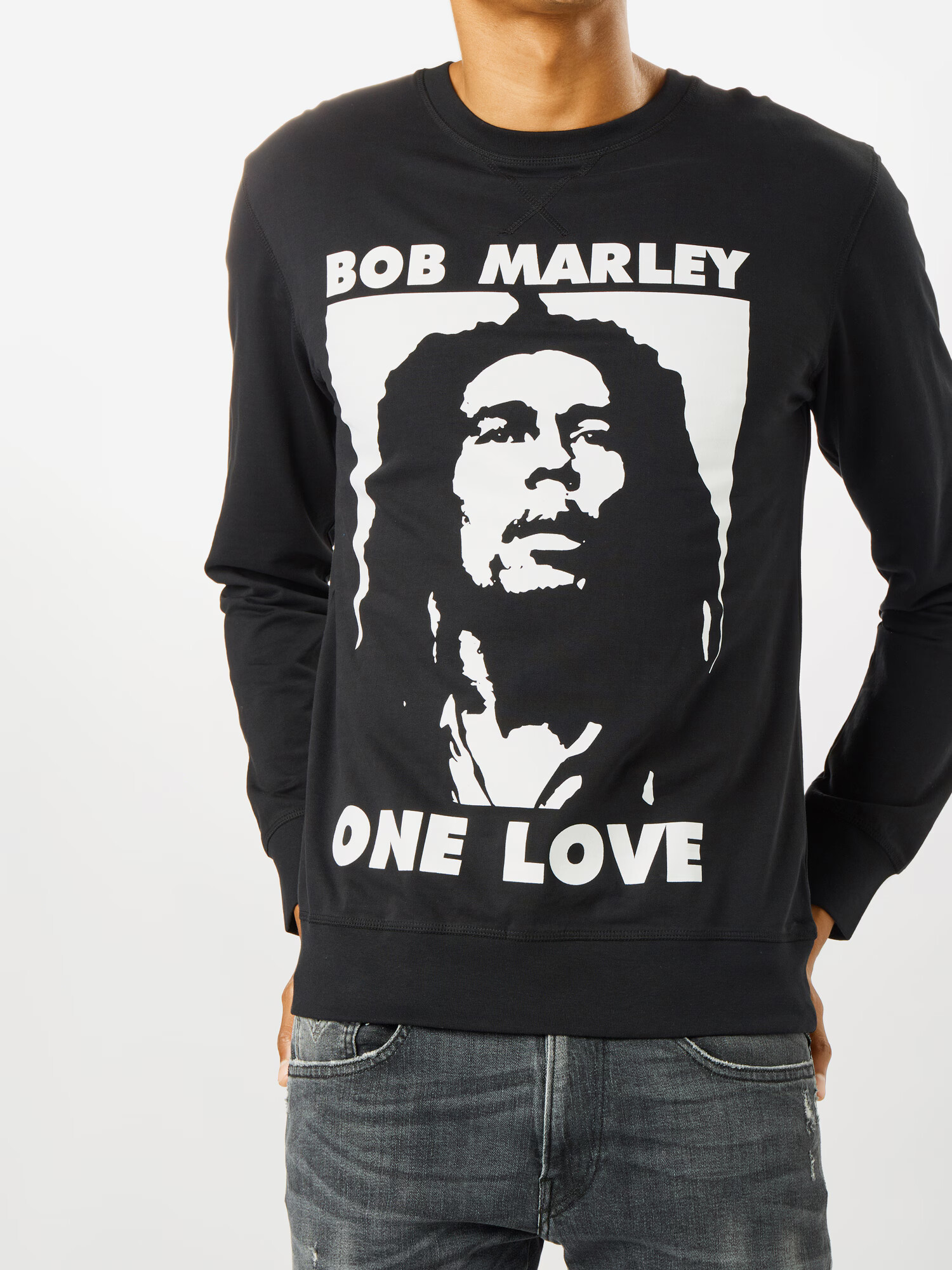 Mister Tee Mikina 'Bob Marley One Love' čierna / biela - Pepit.sk