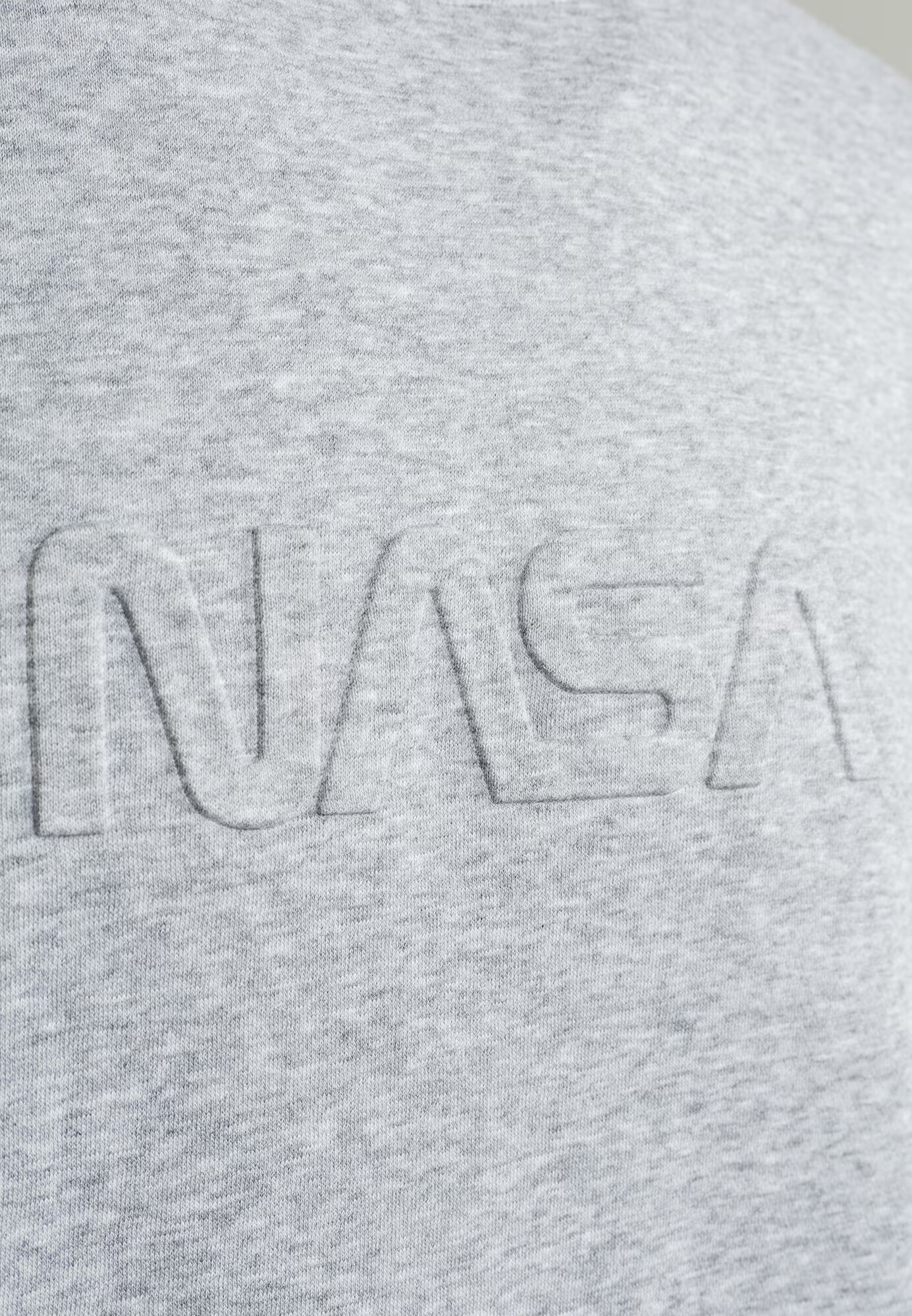 Mister Tee Mikina 'Embossed NASA Worm' sivá melírovaná - Pepit.sk