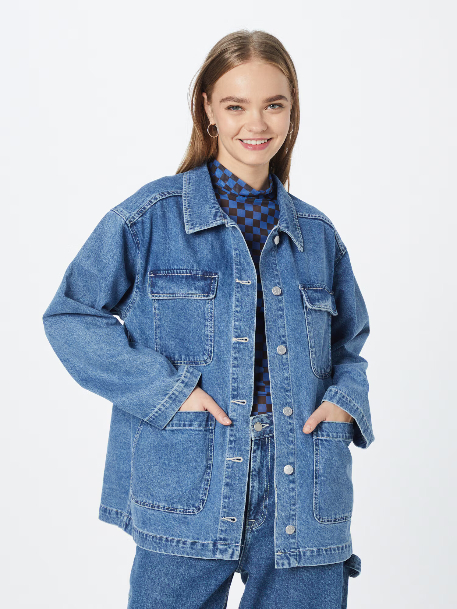 Monki Prechodná bunda modrá denim - Pepit.sk