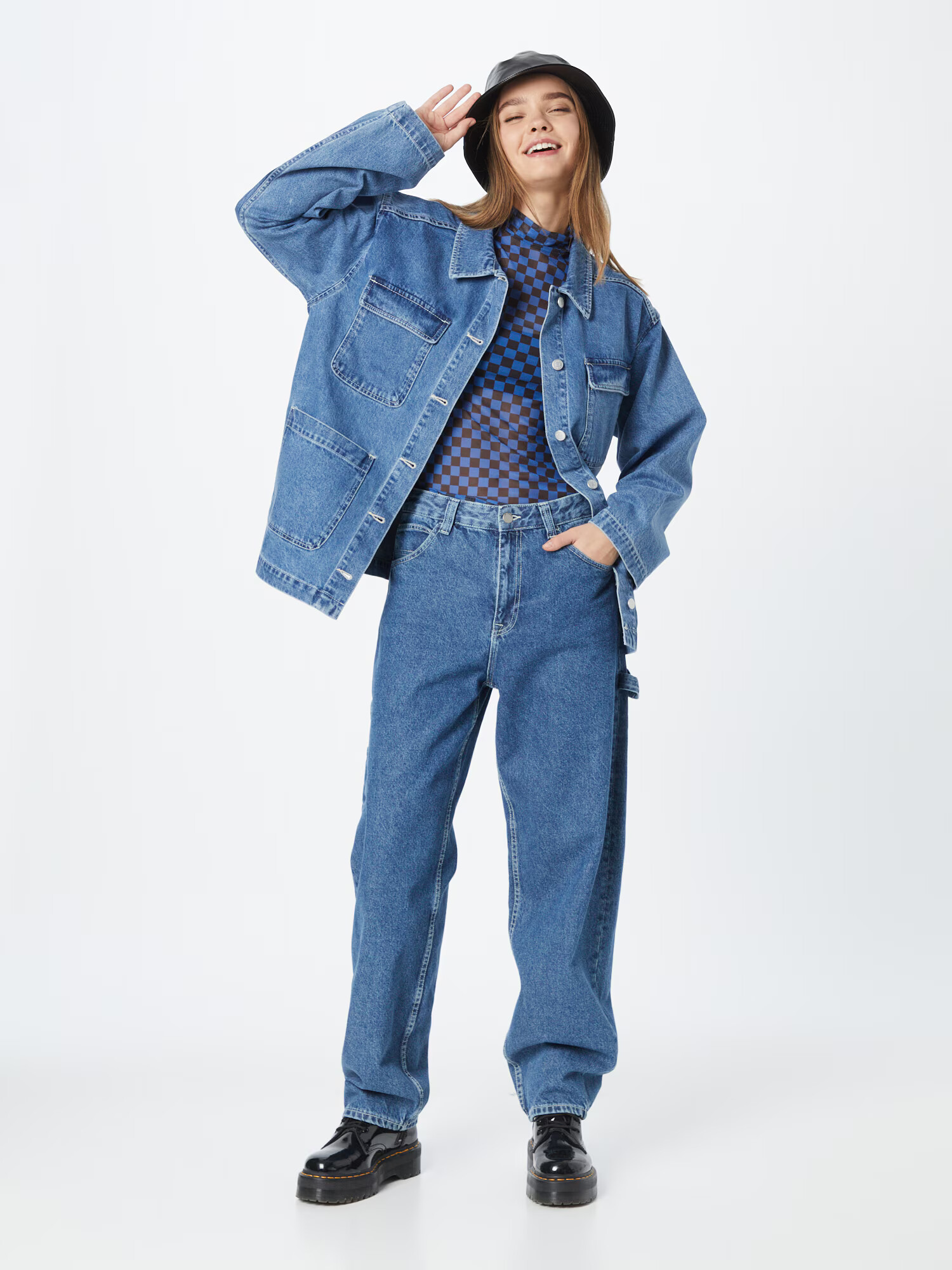 Monki Prechodná bunda modrá denim - Pepit.sk