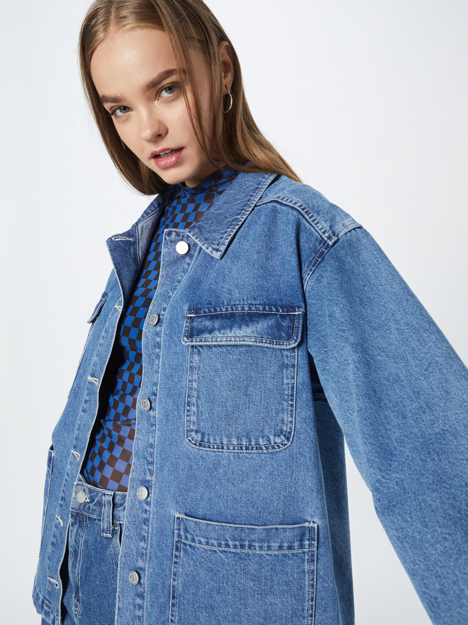 Monki Prechodná bunda modrá denim - Pepit.sk