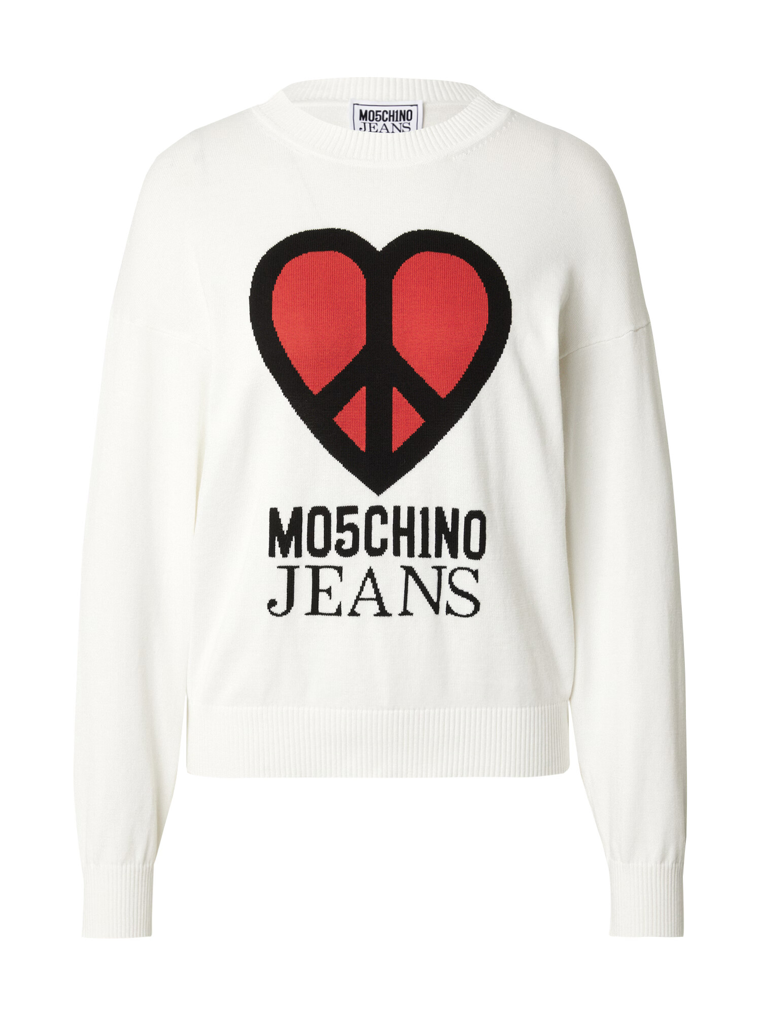 Moschino Jeans Sveter červená / čierna / biela - Pepit.sk