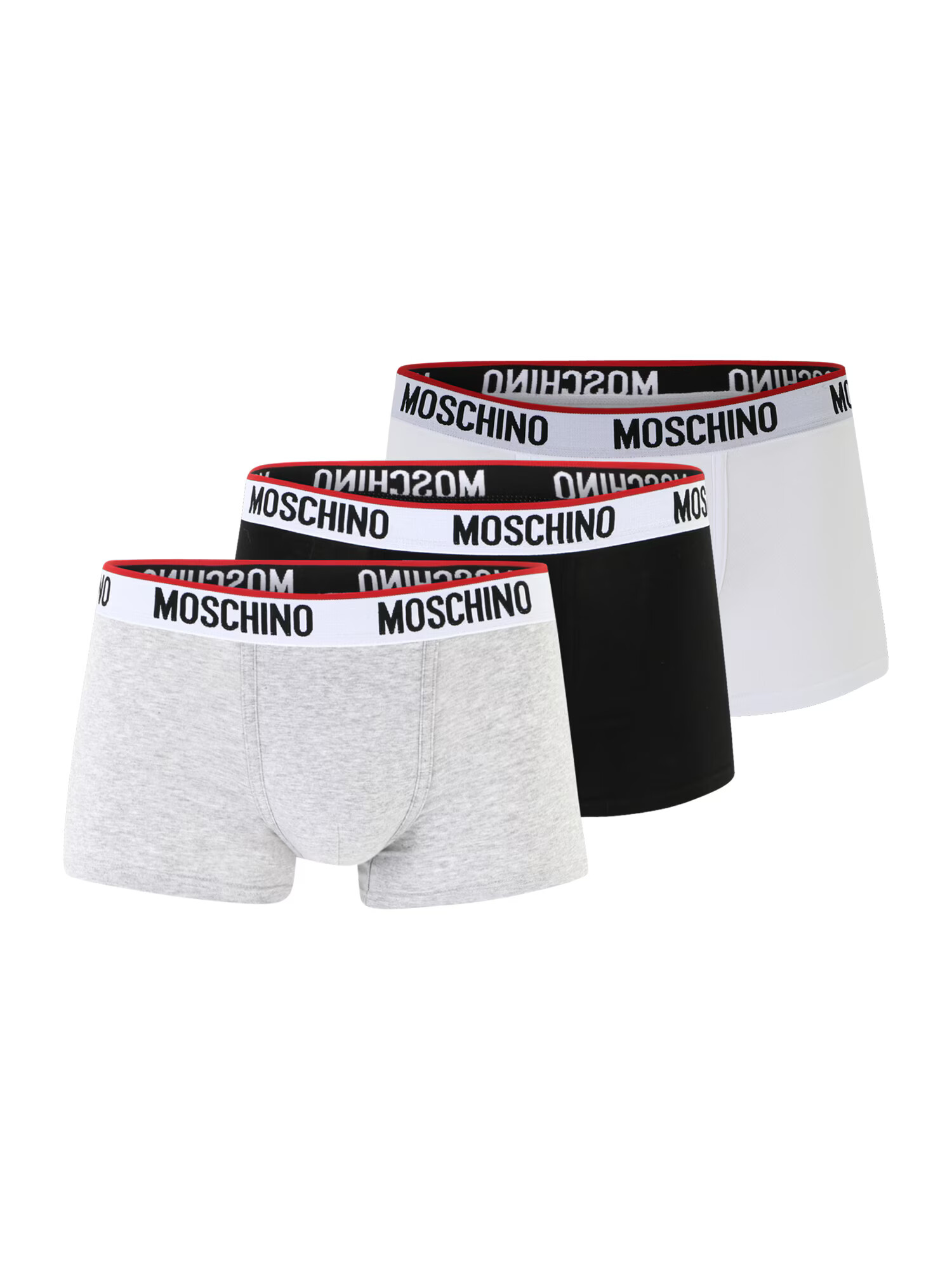 Moschino Underwear Boxerky sivá melírovaná / červená / čierna / biela - Pepit.sk