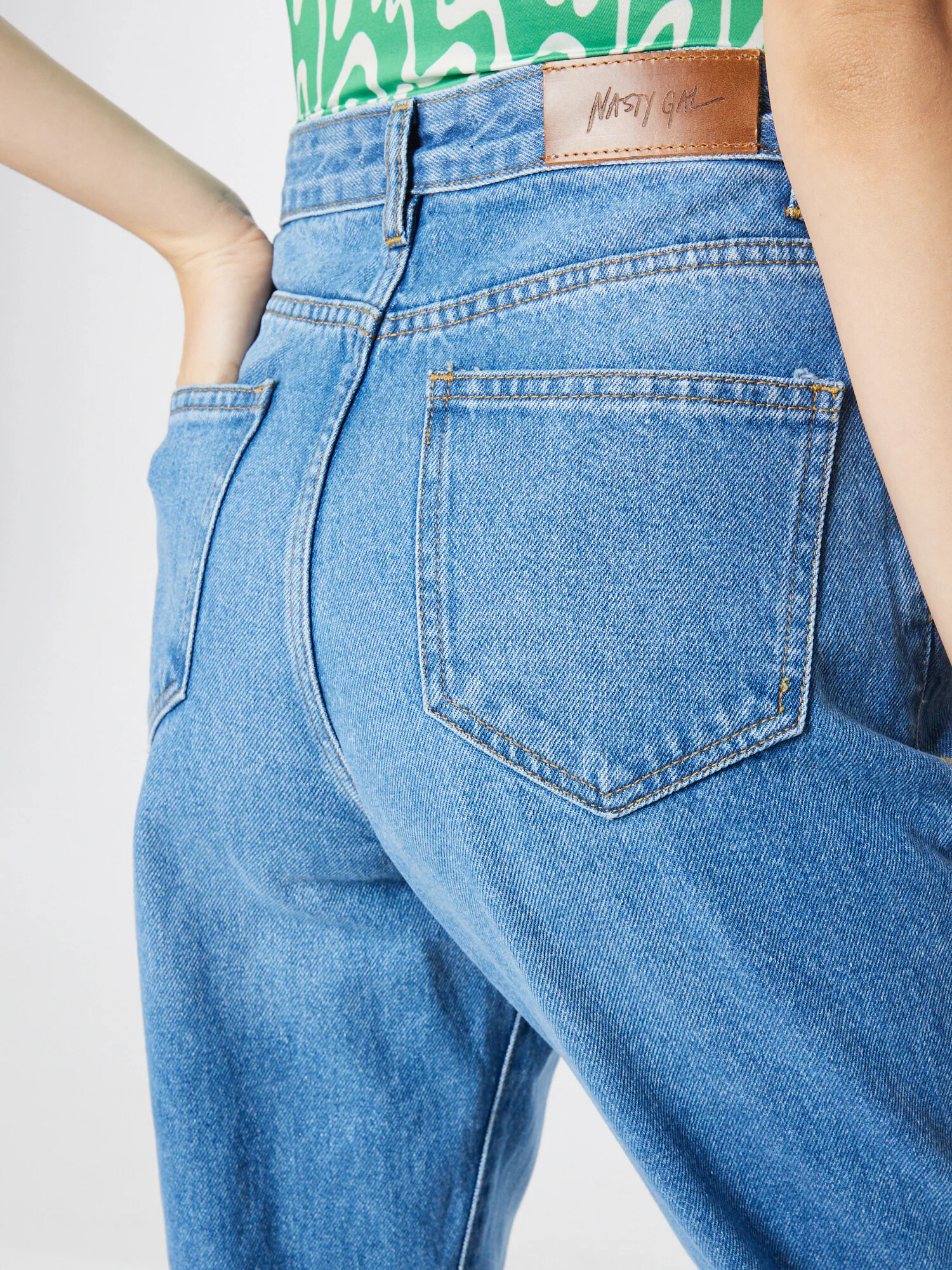 Nasty Gal Džínsy modrá denim - Pepit.sk