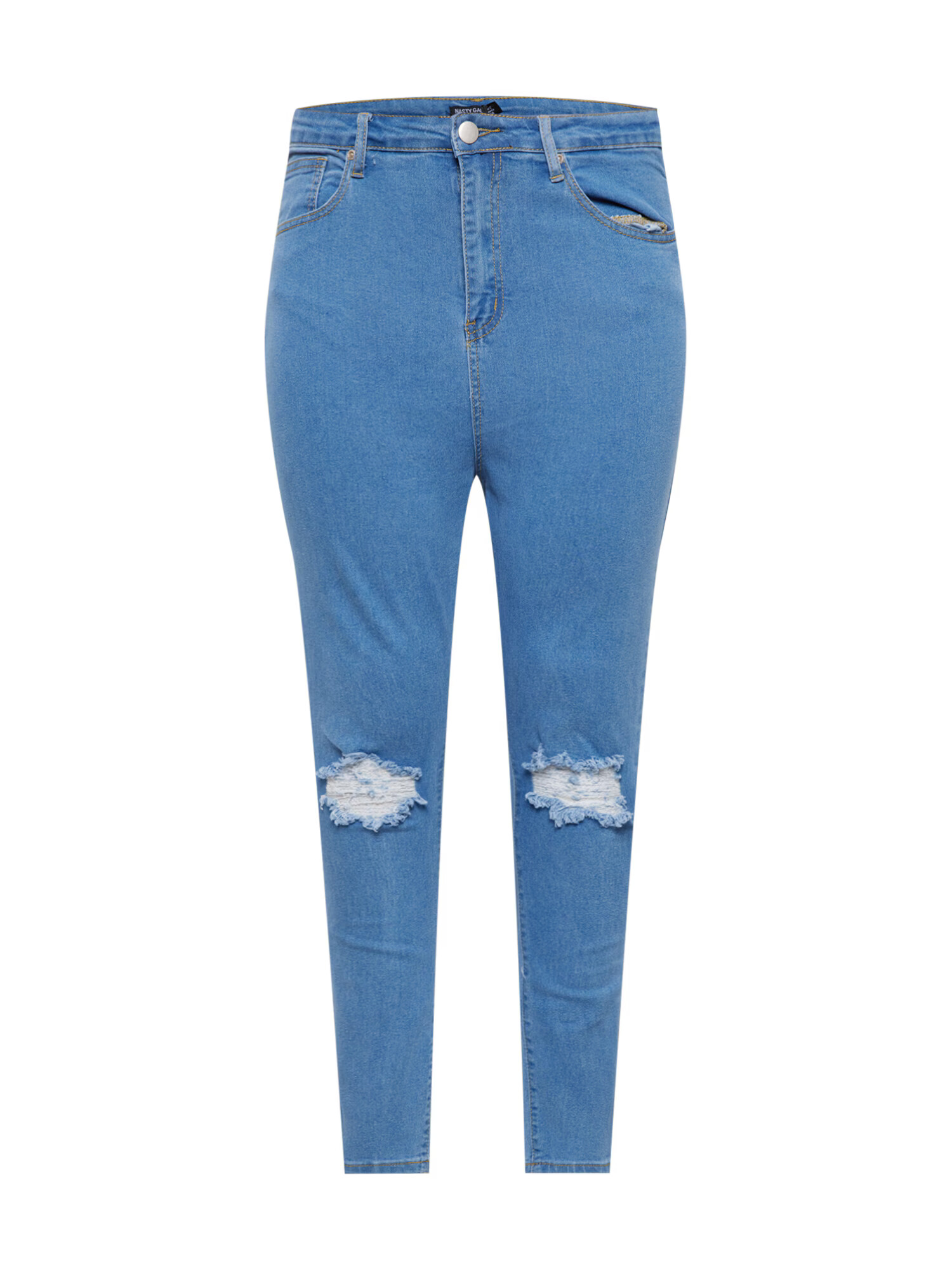 Nasty Gal Plus Džínsy modrá denim - Pepit.sk