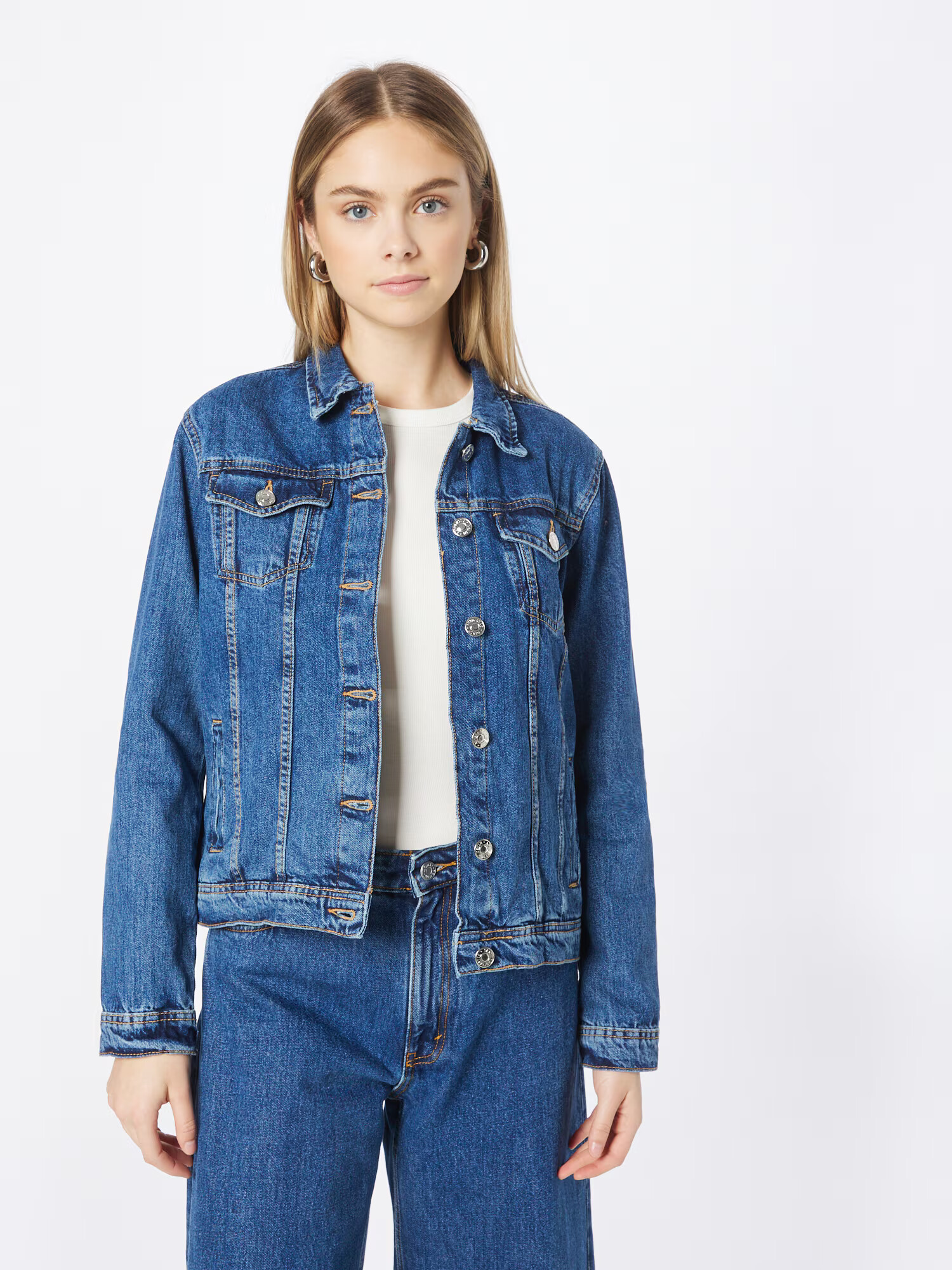 Nasty Gal Prechodná bunda modrá denim - Pepit.sk