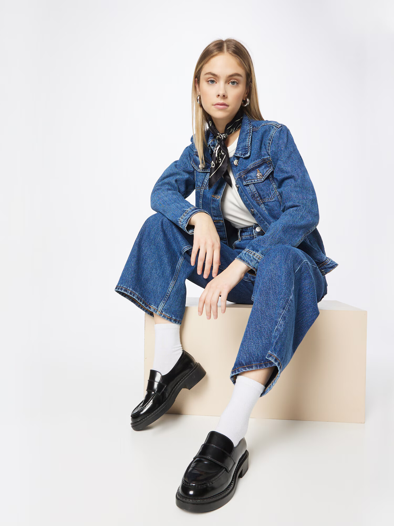 Nasty Gal Prechodná bunda modrá denim - Pepit.sk