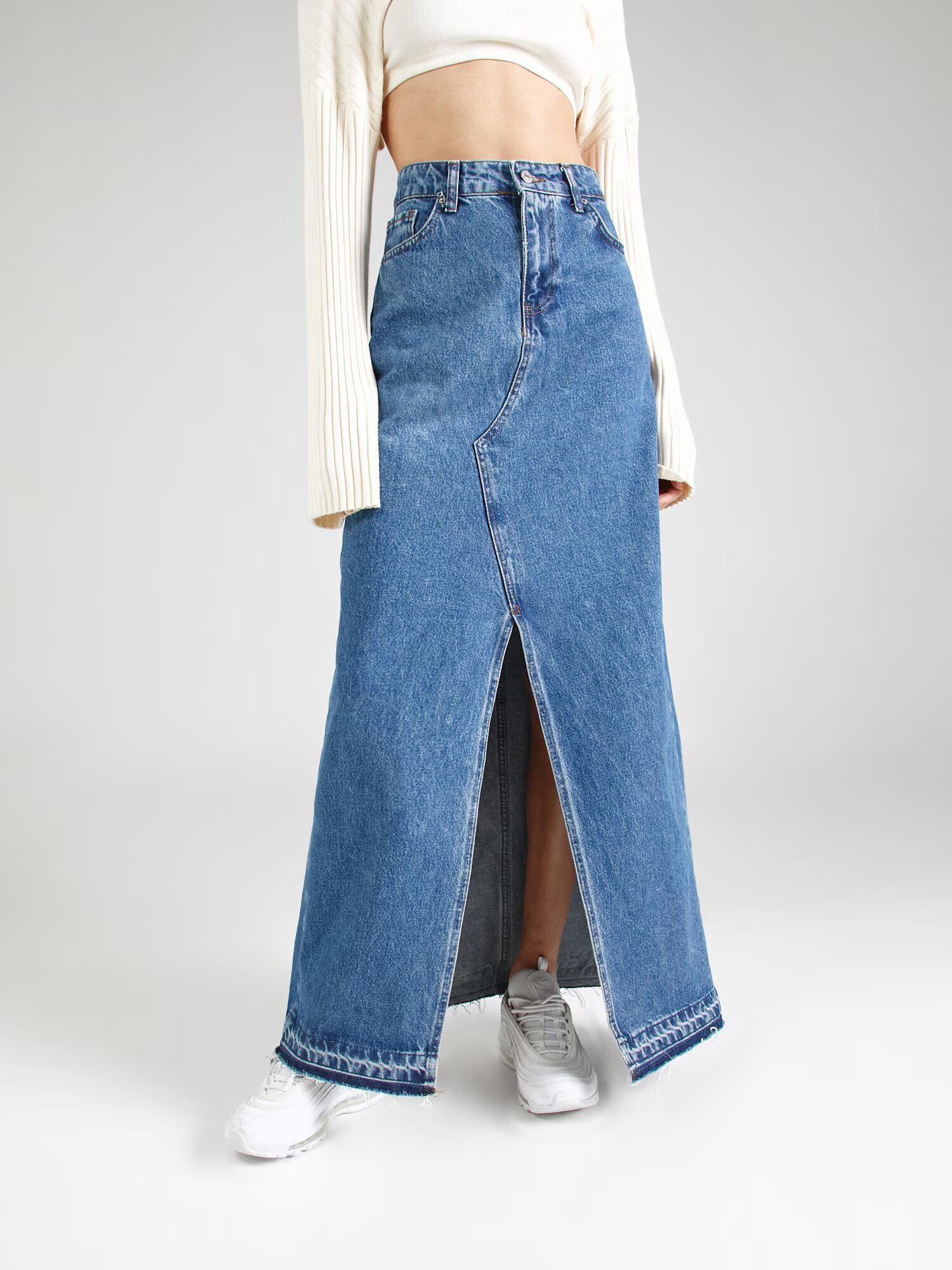 Nasty Gal Sukňa modrá denim - Pepit.sk