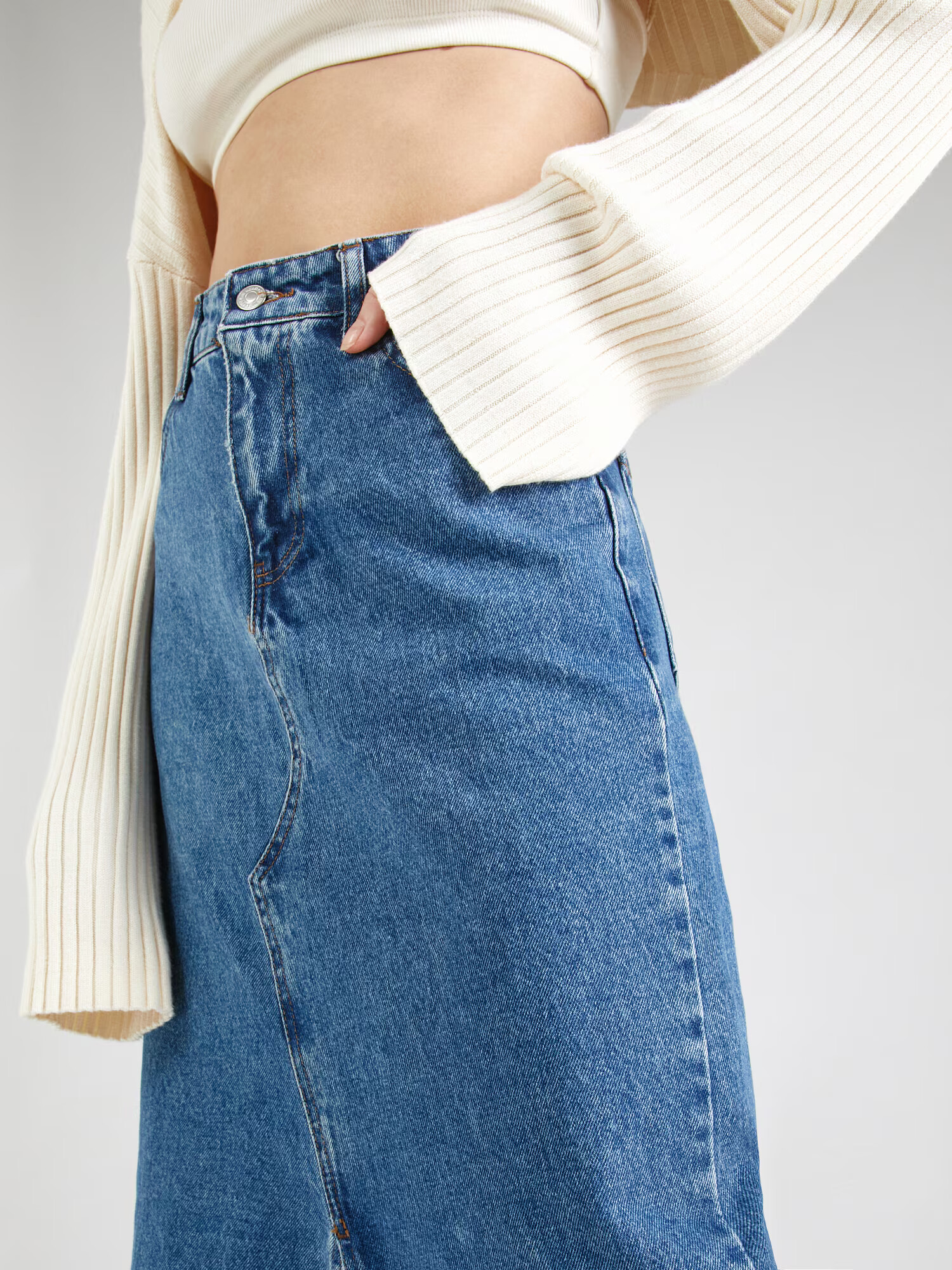 Nasty Gal Sukňa modrá denim - Pepit.sk