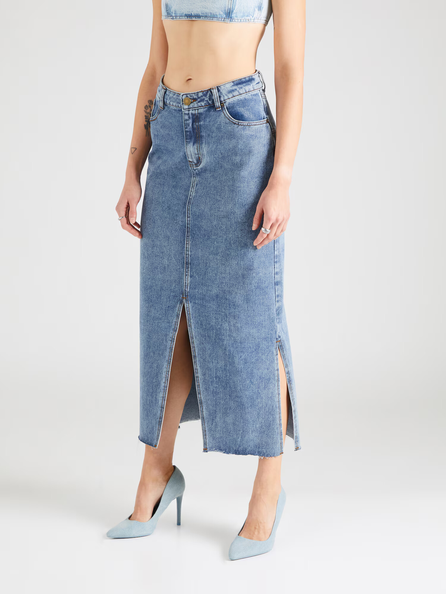 Nasty Gal Sukňa 'Star Bum' modrá denim - Pepit.sk