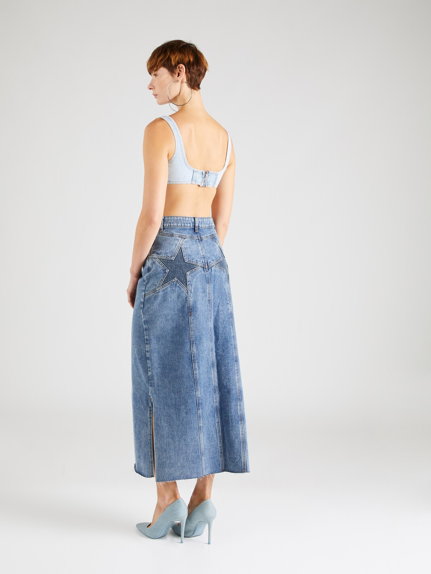 Nasty Gal Sukňa 'Star Bum' modrá denim - Pepit.sk