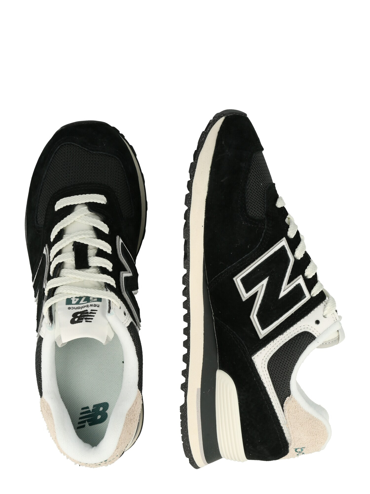 new balance Nízke tenisky '574' čierna / biela ako vlna - Pepit.sk