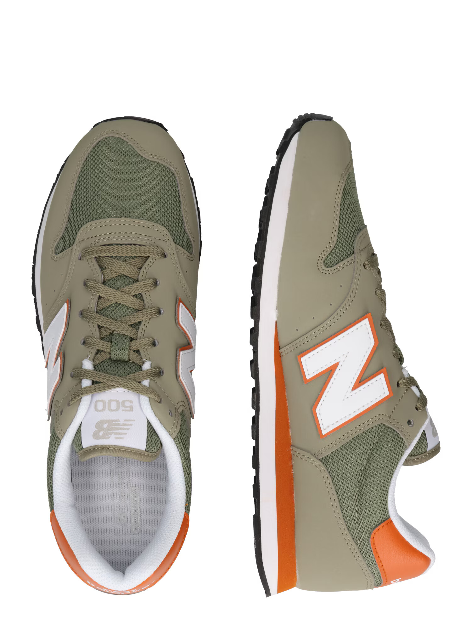 new balance Nízke tenisky '500' kaki / tmavooranžová / biela - Pepit.sk