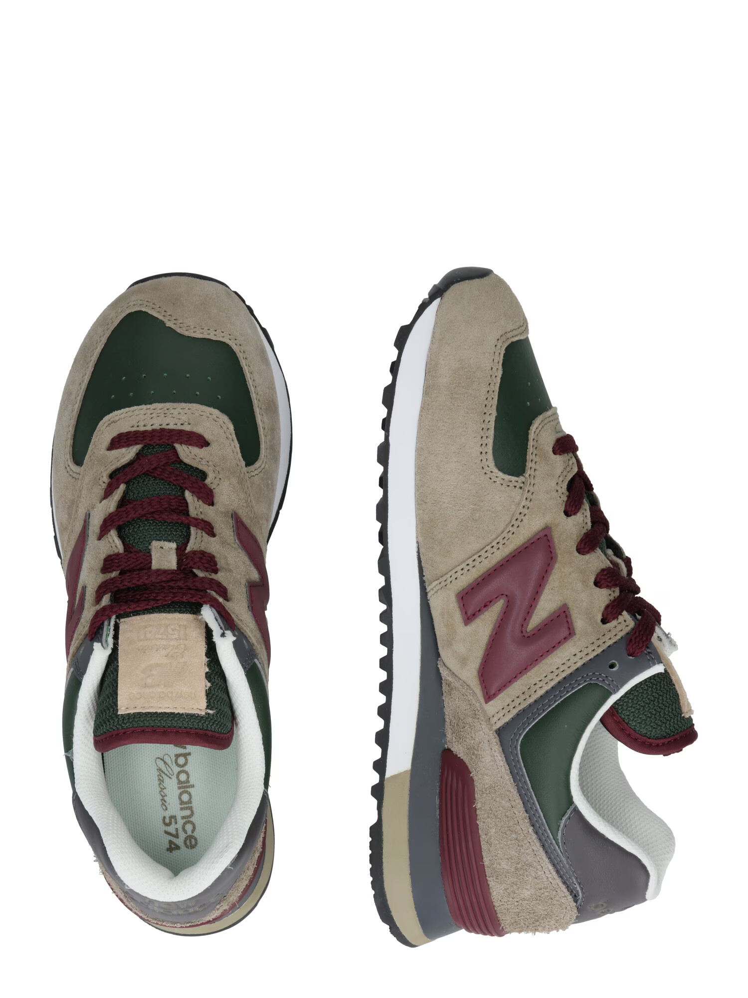 new balance Nízke tenisky kamenná / tmavozelená / burgundská / biela - Pepit.sk