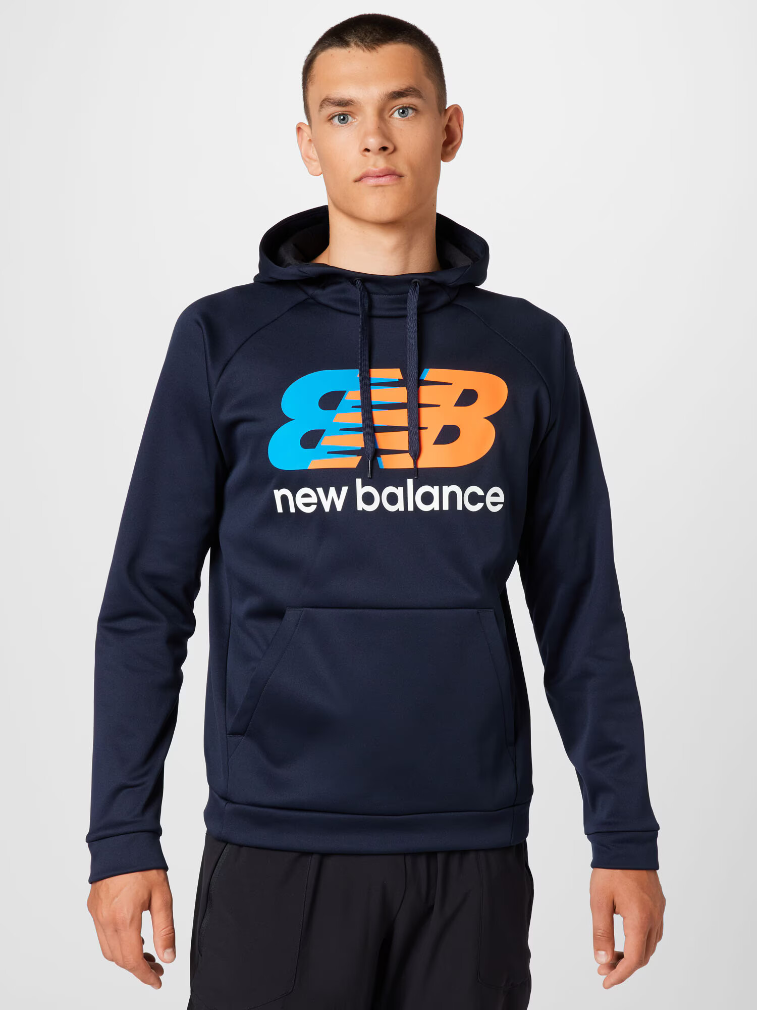 new balance Športová mikina 'Tenacity' modrá / tmavomodrá / svetločervená / biela - Pepit.sk