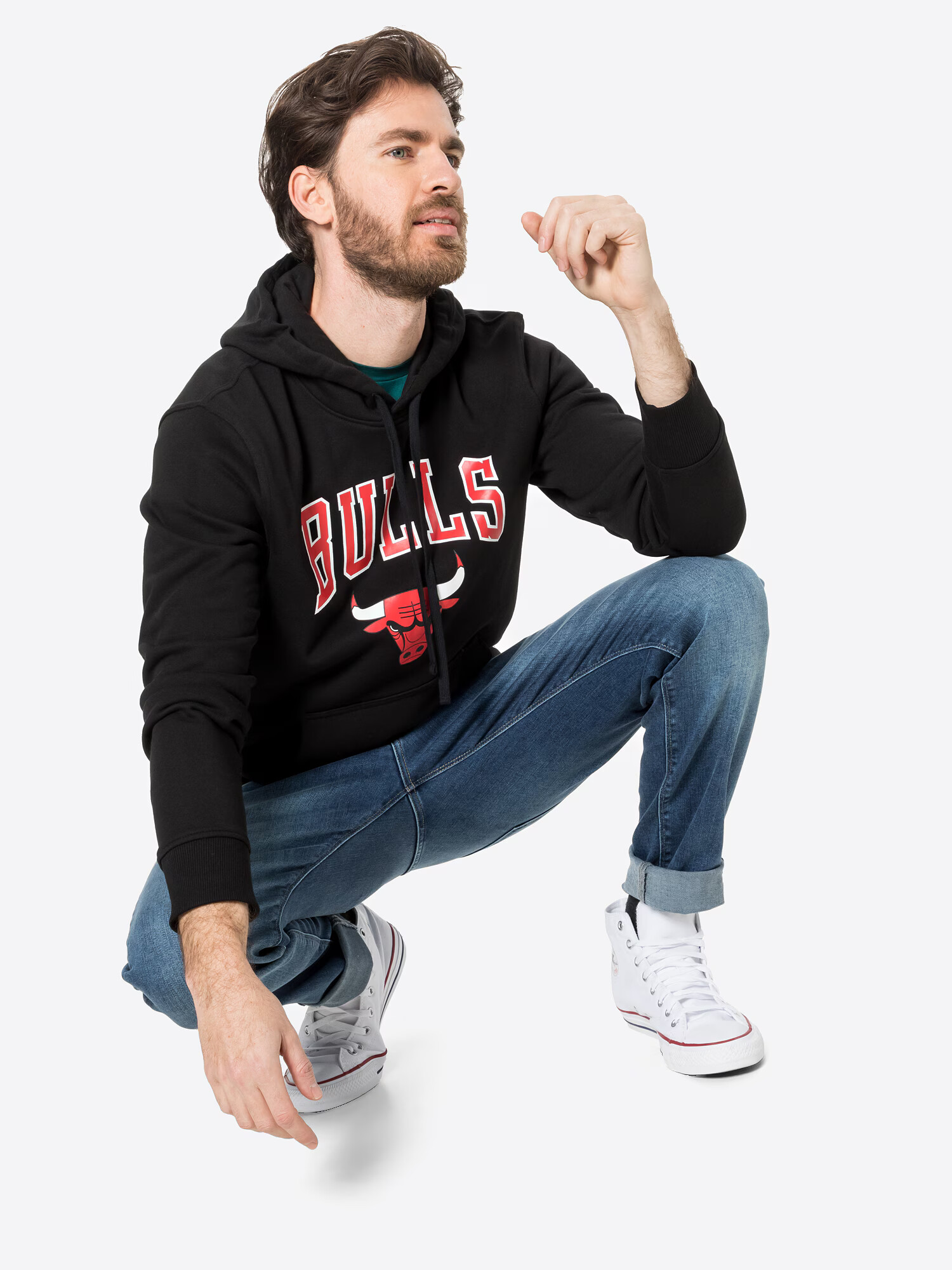 NEW ERA Sveter 'Chicago Bulls' svetločervená / čierna / biela - Pepit.sk