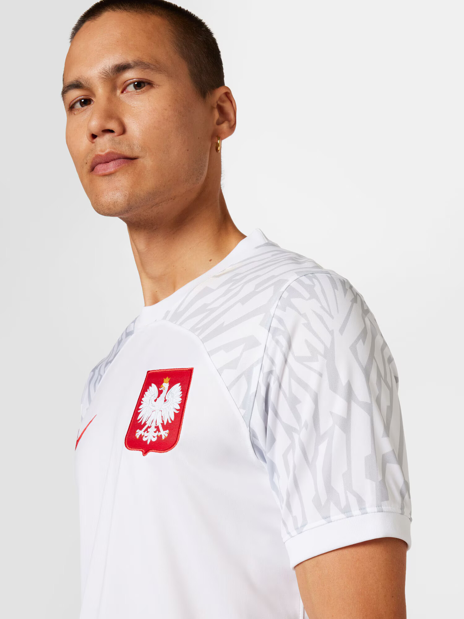 NIKE Dres 'Polen 2022 Heim' sivá / červená / biela - Pepit.sk