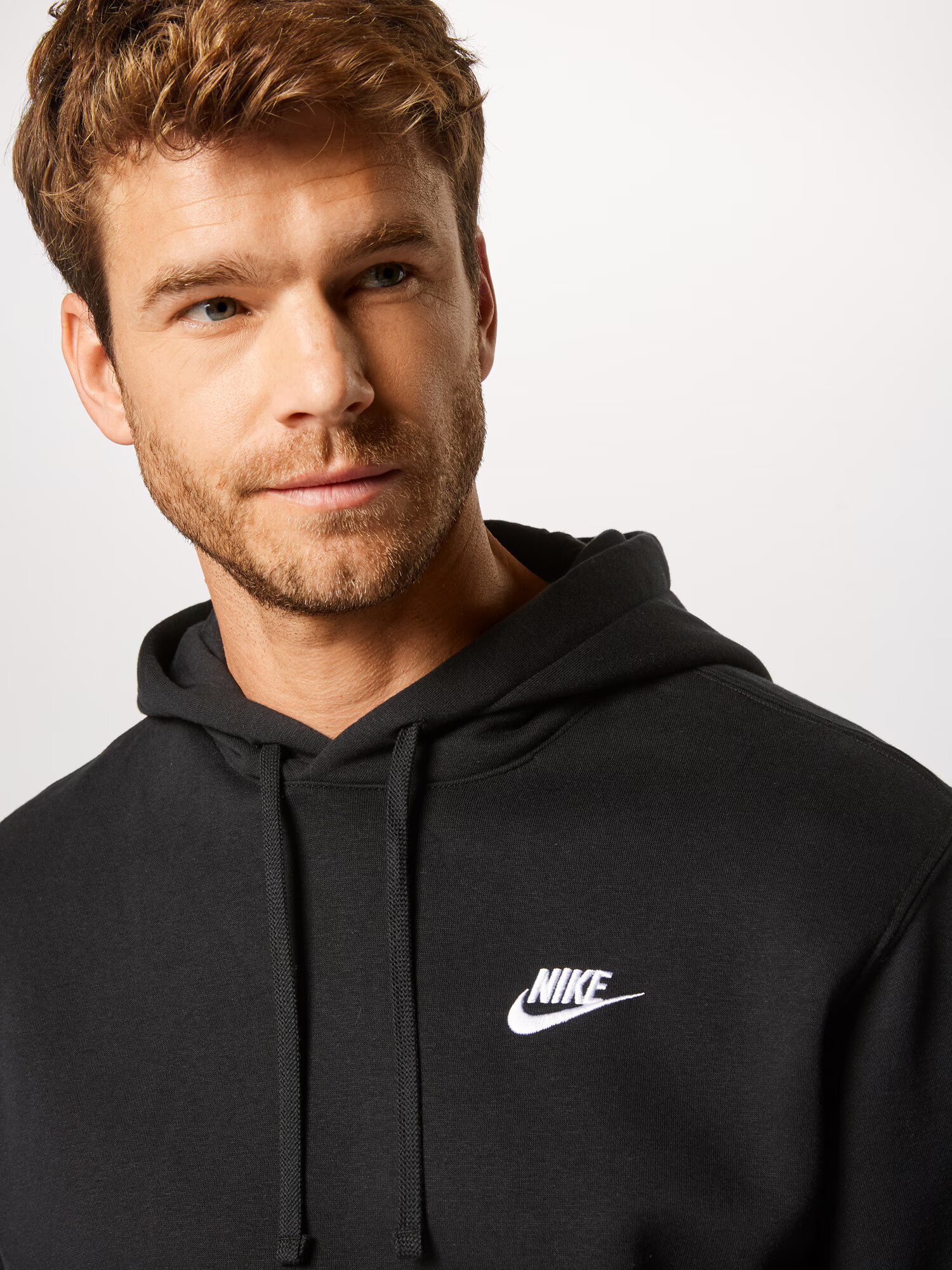 Nike Sportswear Mikina 'Club Fleece' čierna / biela - Pepit.sk