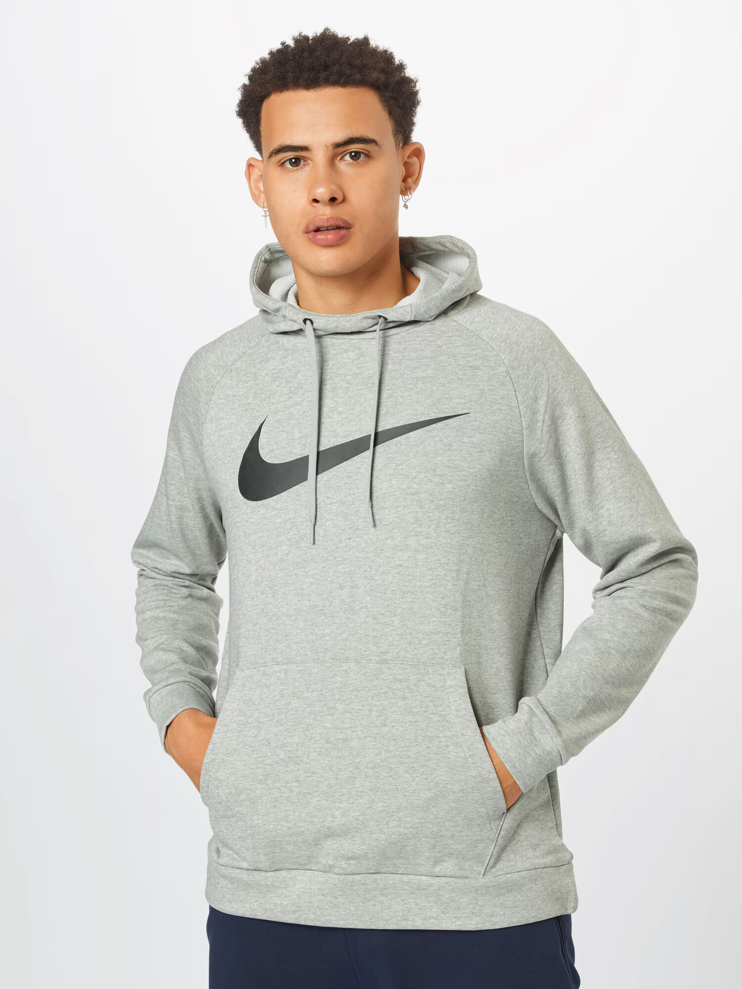 NIKE Športová mikina sivá melírovaná / čierna - Pepit.sk