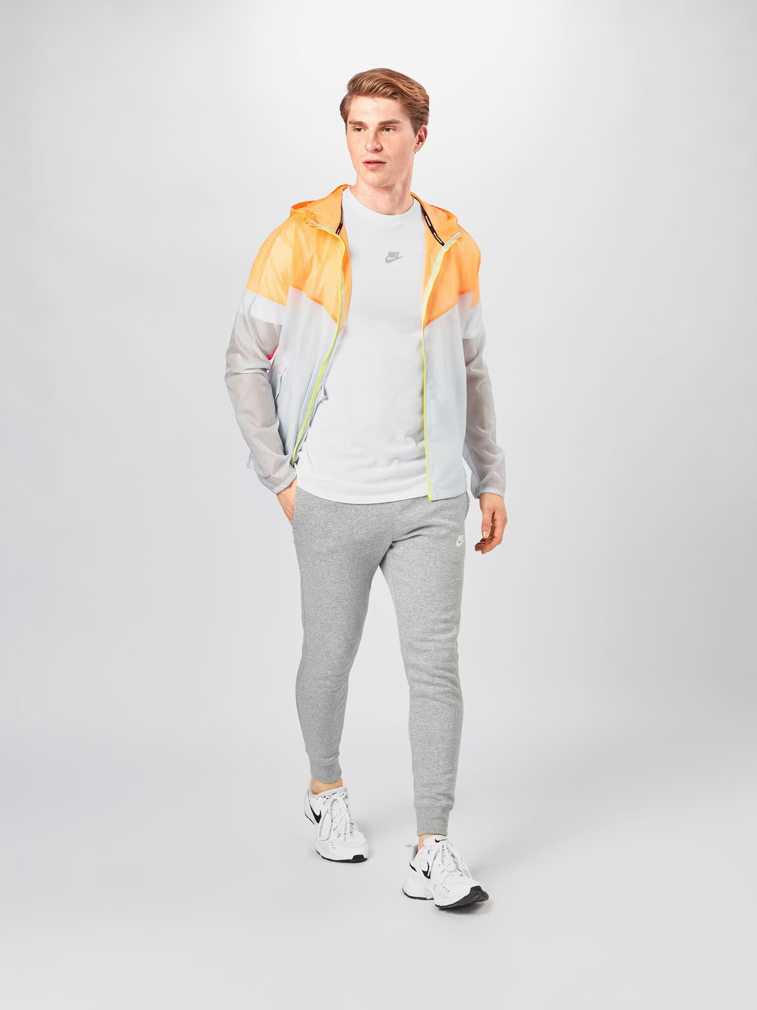 Nike Sportswear Nohavice 'Club Fleece' svetlosivá / biela - Pepit.sk