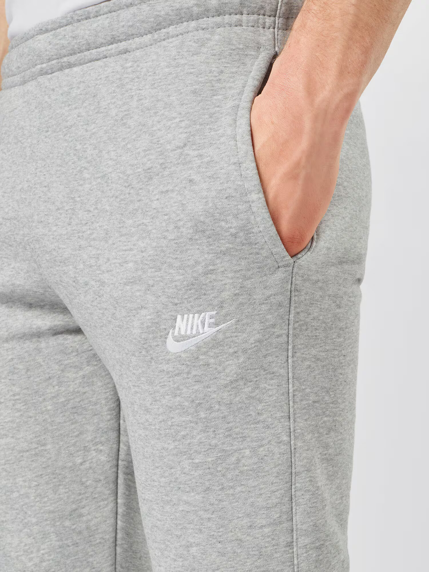 Nike Sportswear Nohavice 'Club Fleece' svetlosivá / biela - Pepit.sk