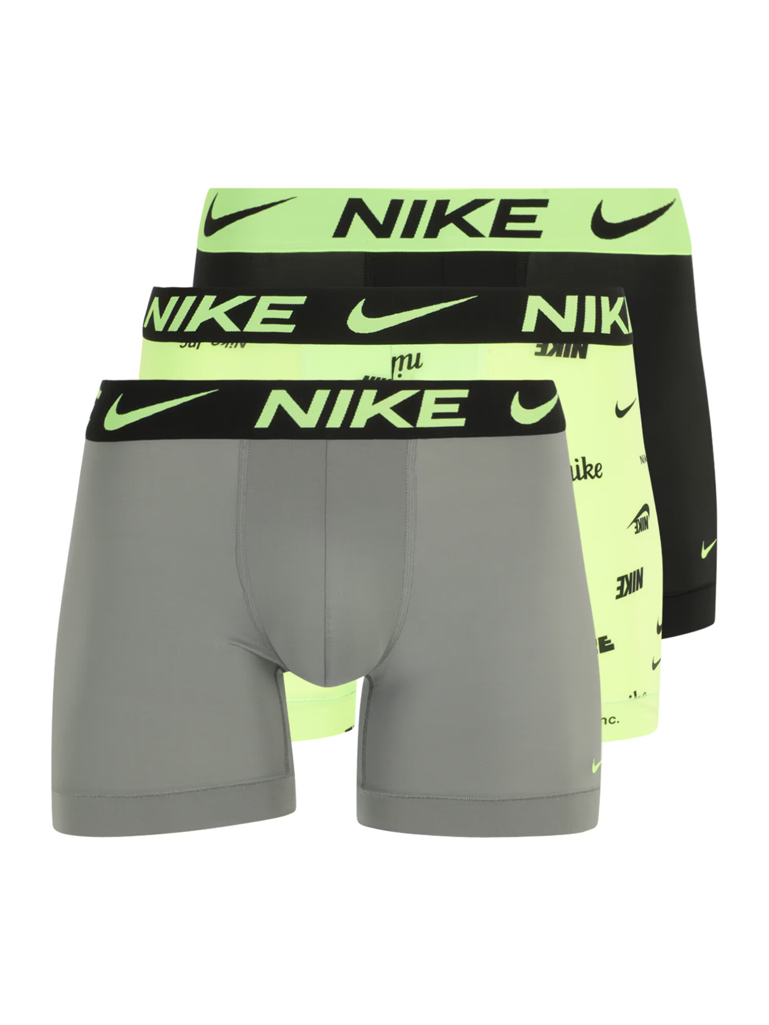 NIKE Športové nohavičky 'Essential' sivá / zelená / limetová / čierna - Pepit.sk