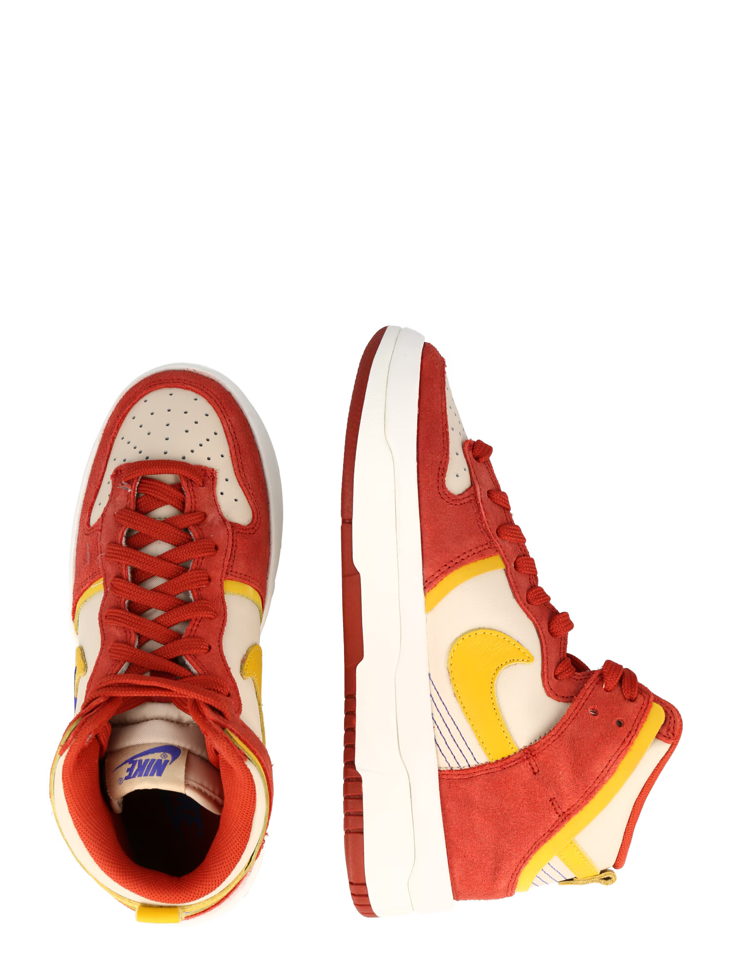 Nike Sportswear Členkové tenisky 'DUNK HIGH UP' krémová / modrá / žltá / červená - Pepit.sk