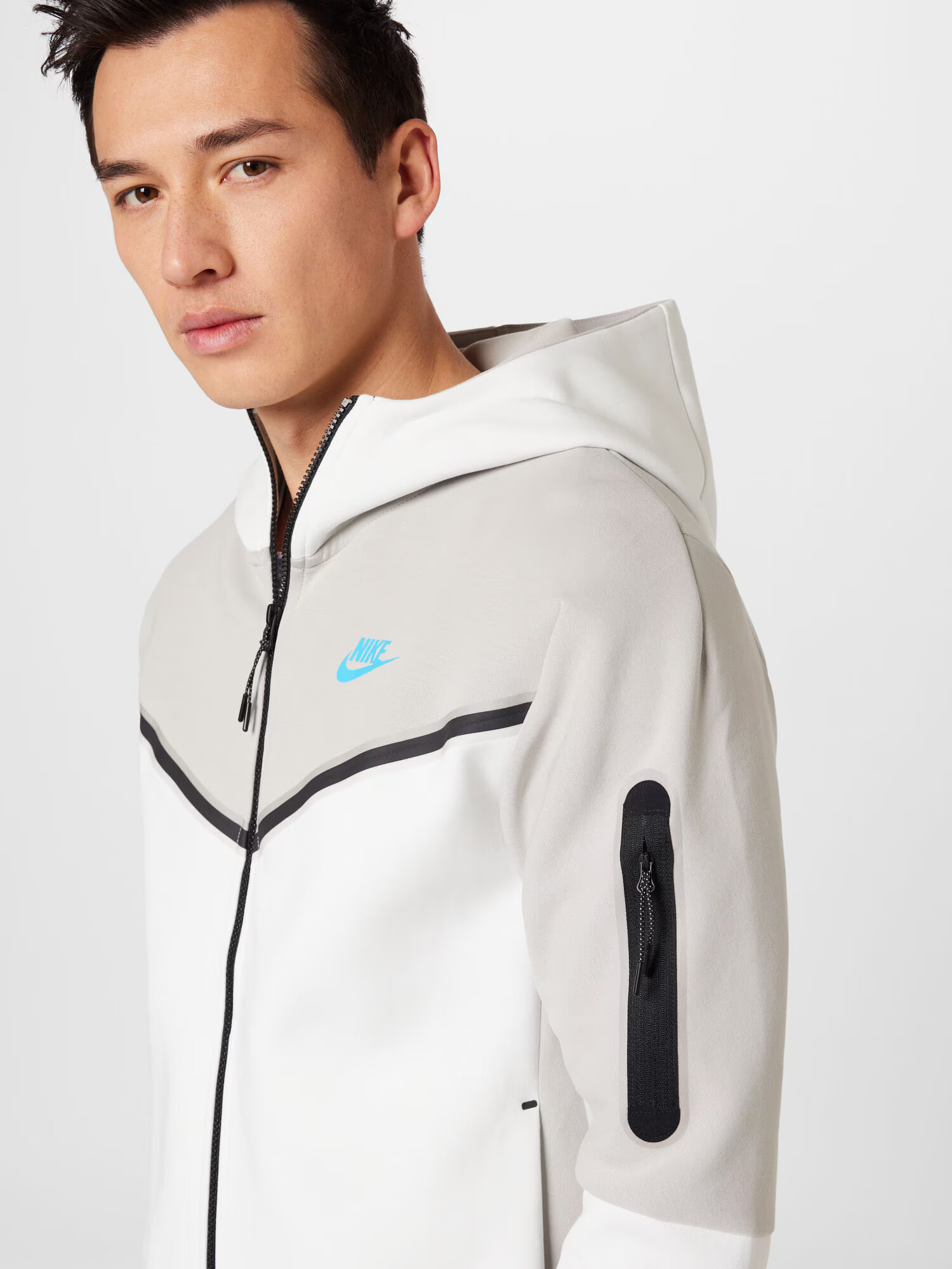 Nike Sportswear Tepláková bunda modrá / svetlosivá / biela - Pepit.sk