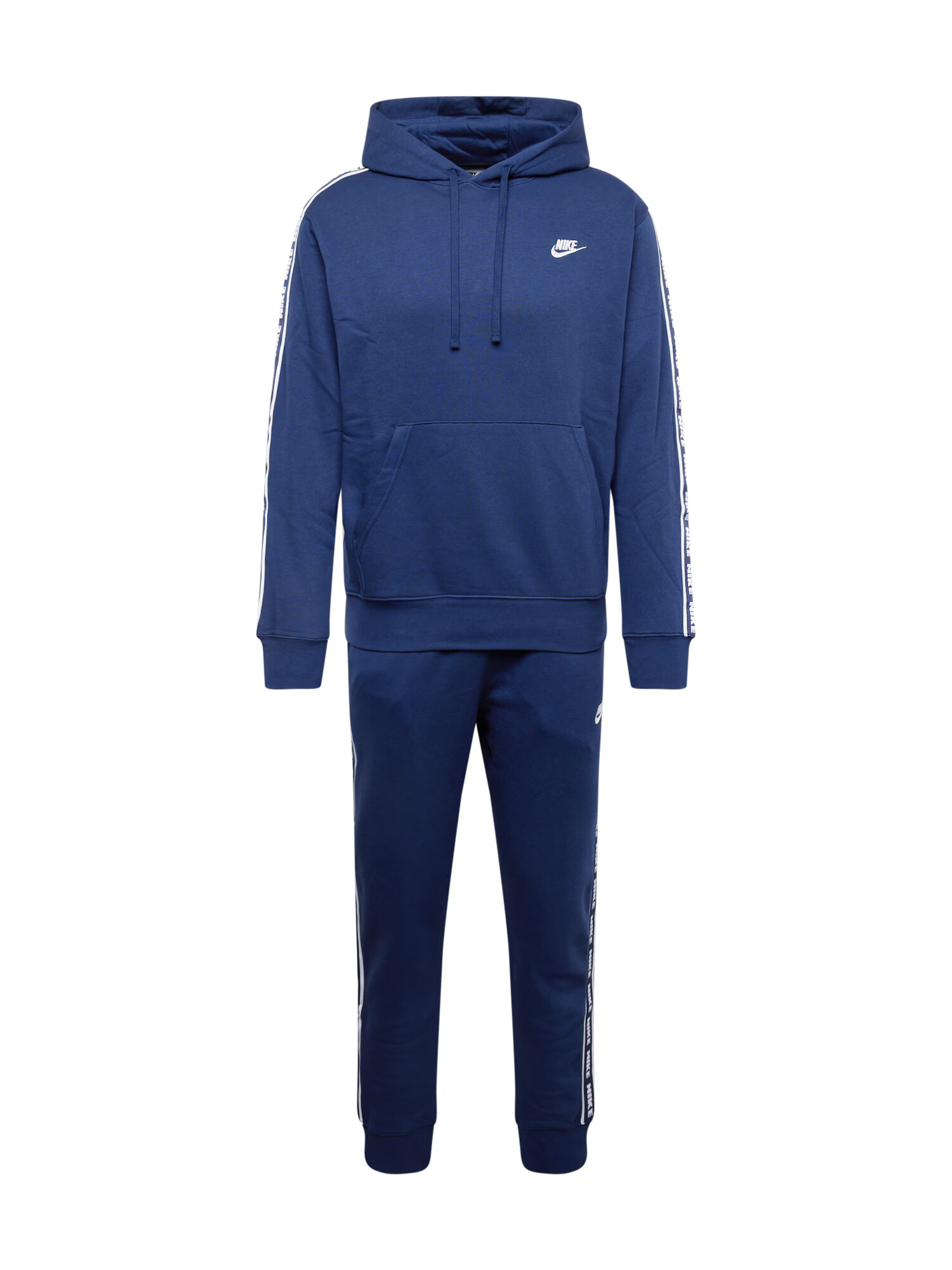 Nike Sportswear Joggingová súprava 'CLUB FLEECE' námornícka modrá / biela - Pepit.sk