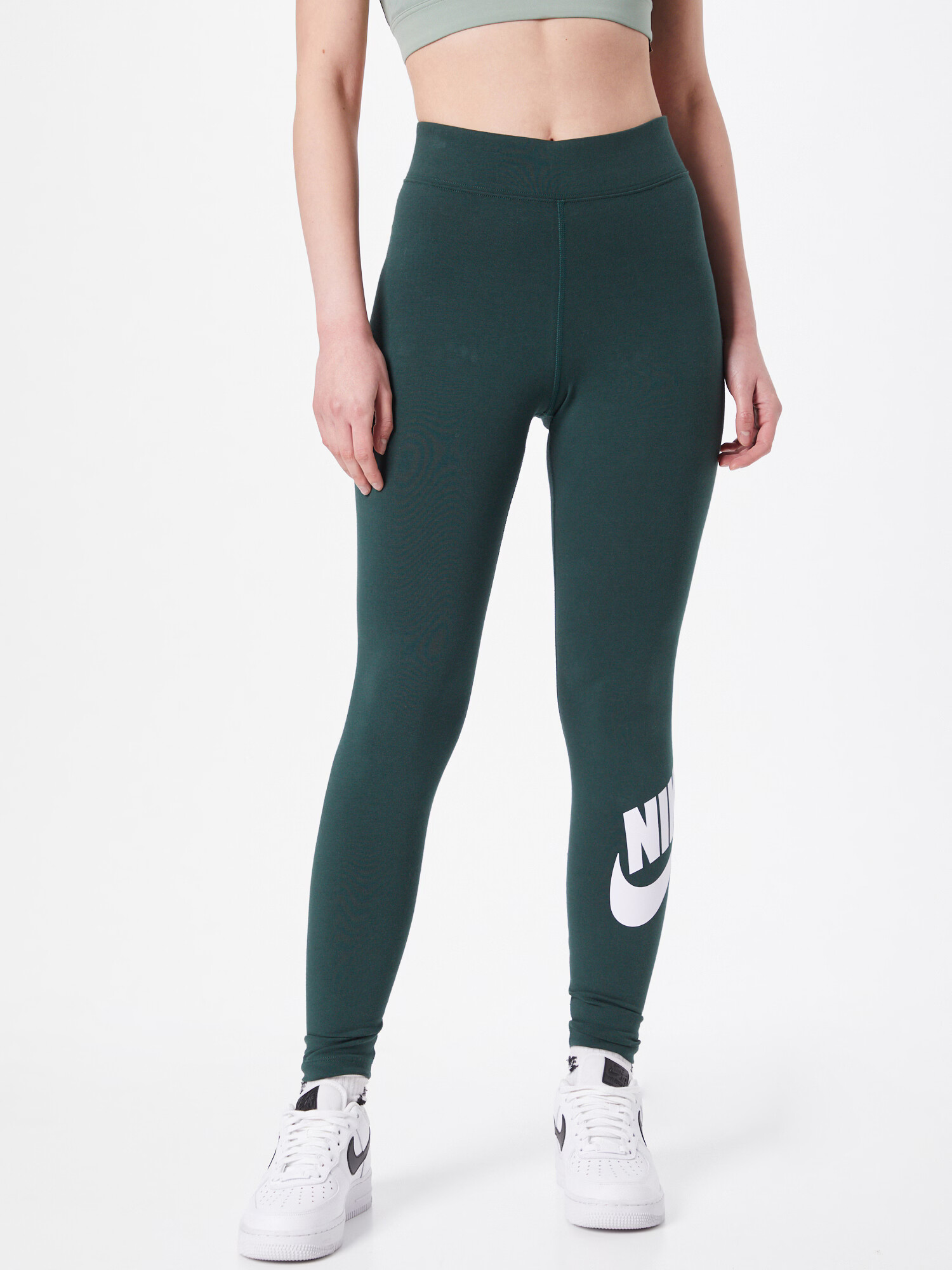 Nike Sportswear Legíny smaragdová / biela - Pepit.sk