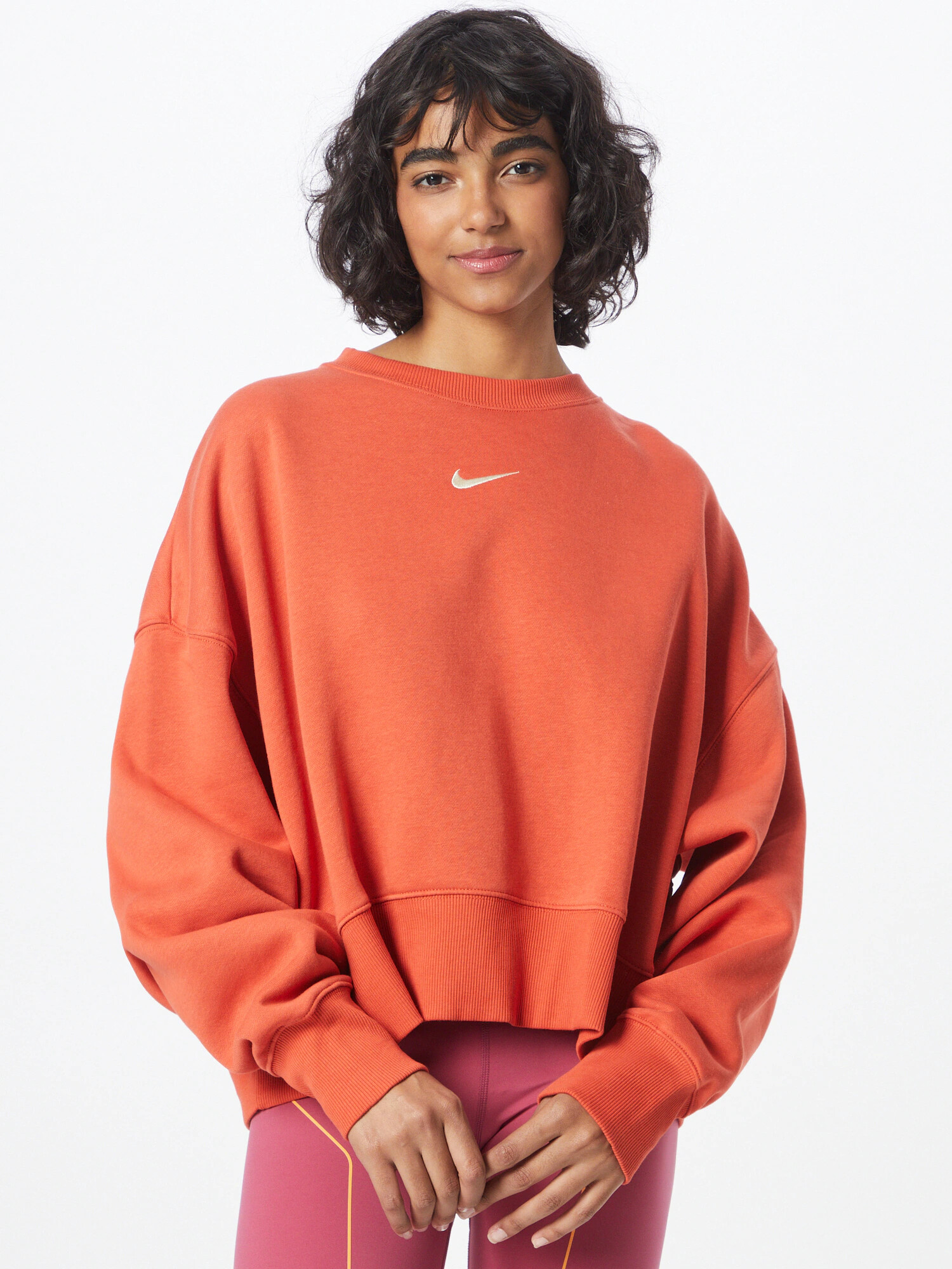 Nike Sportswear Mikina béžová / oranžovo červená - Pepit.sk