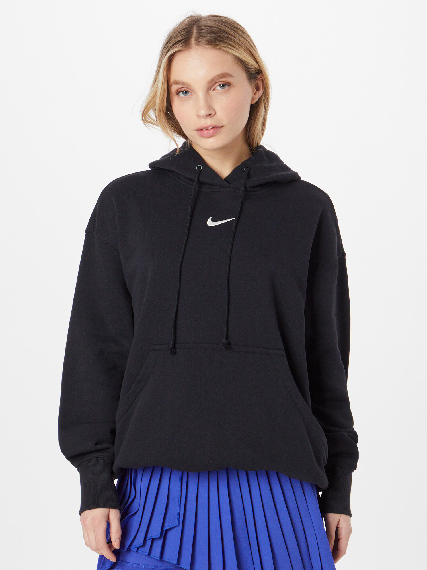 Nike Sportswear Mikina 'Phoenix Fleece' čierna / biela - Pepit.sk