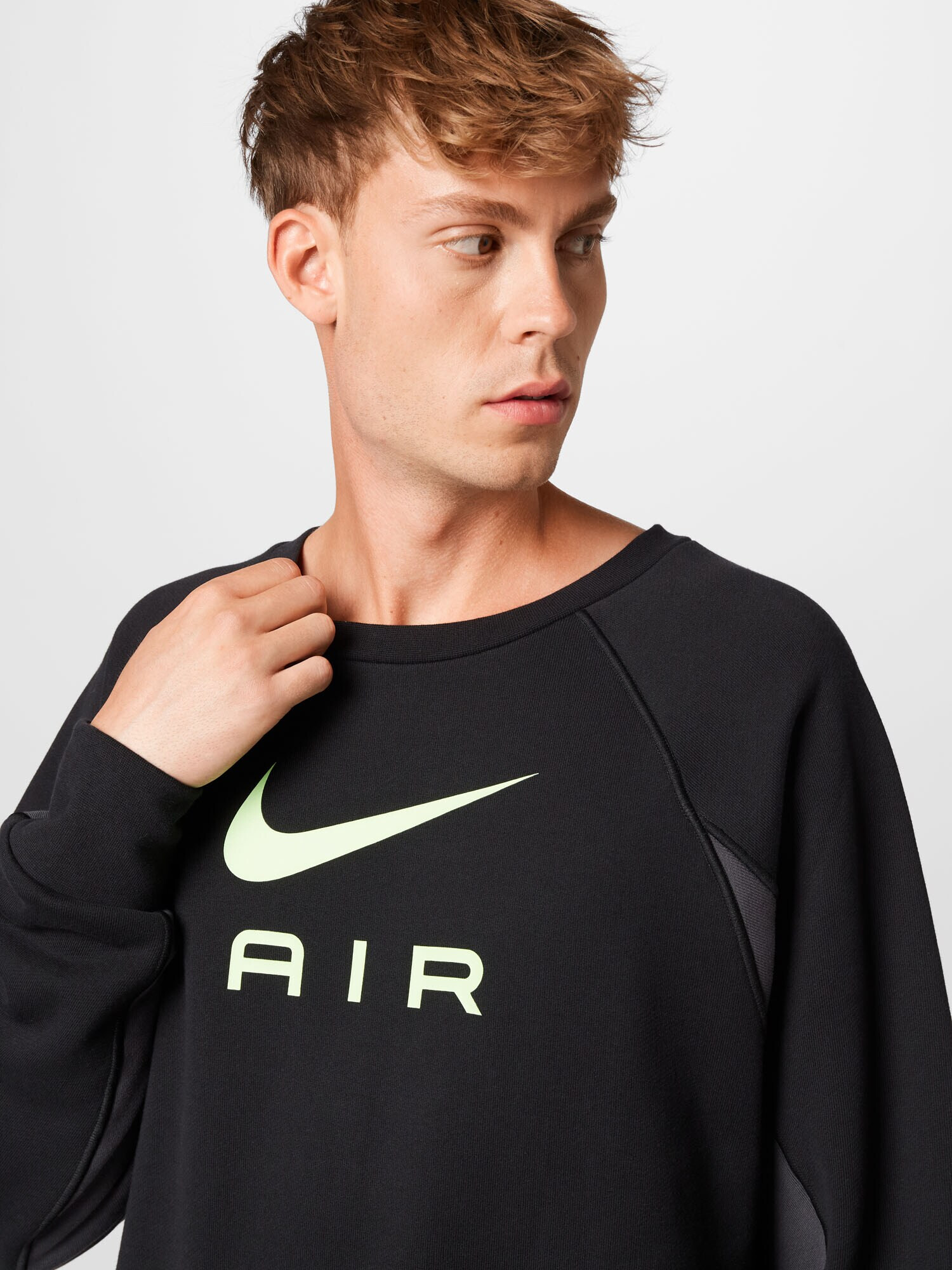 Nike Sportswear Mikina sivá / pastelovo zelená / čierna - Pepit.sk