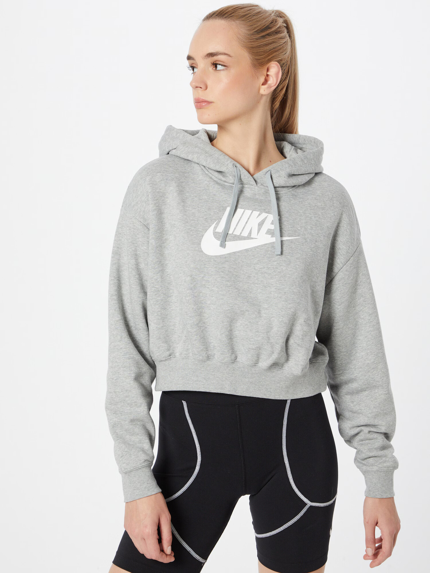 Nike Sportswear Mikina sivá melírovaná / biela - Pepit.sk