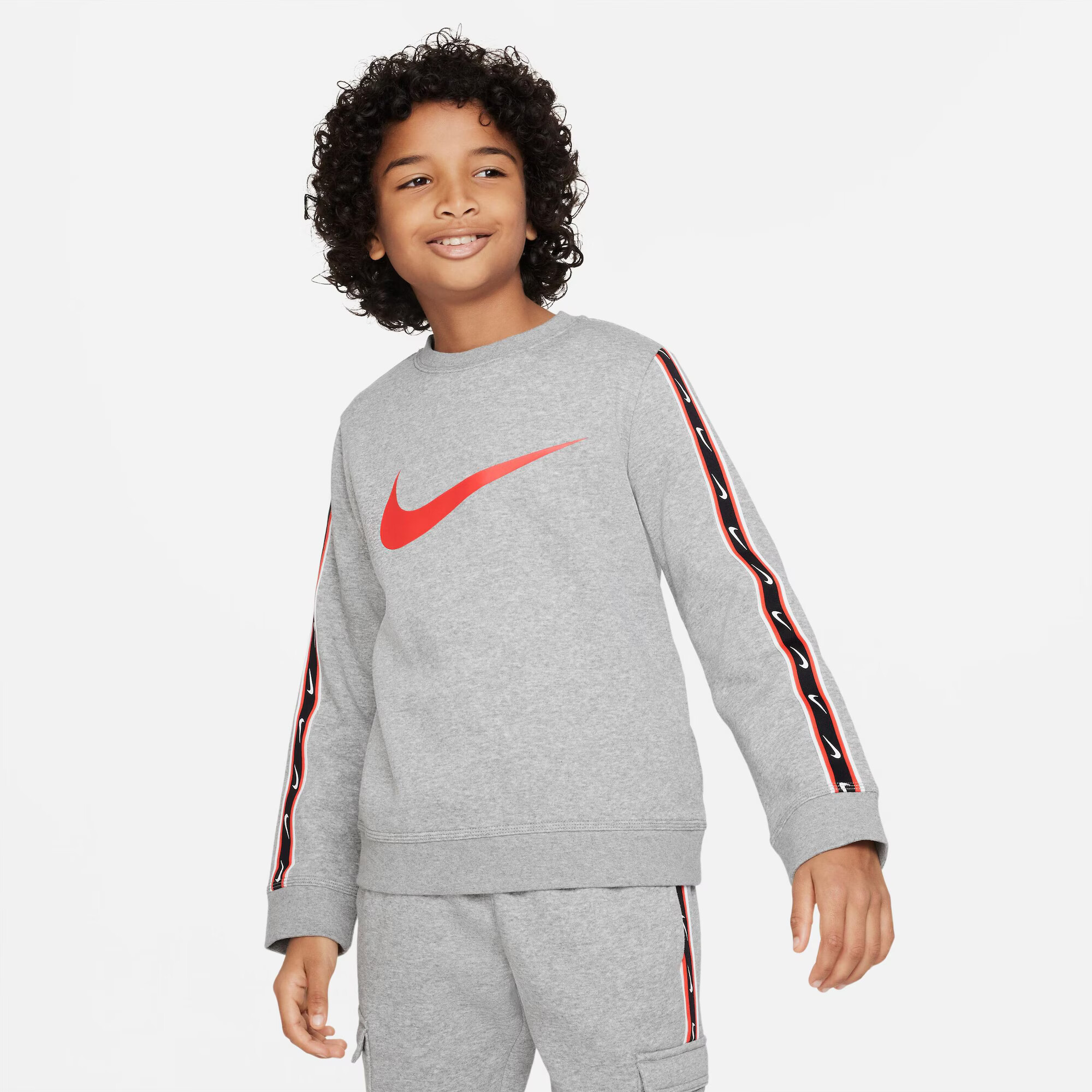 Nike Sportswear Mikina tmavosivá / jasne červená / čierna / biela - Pepit.sk