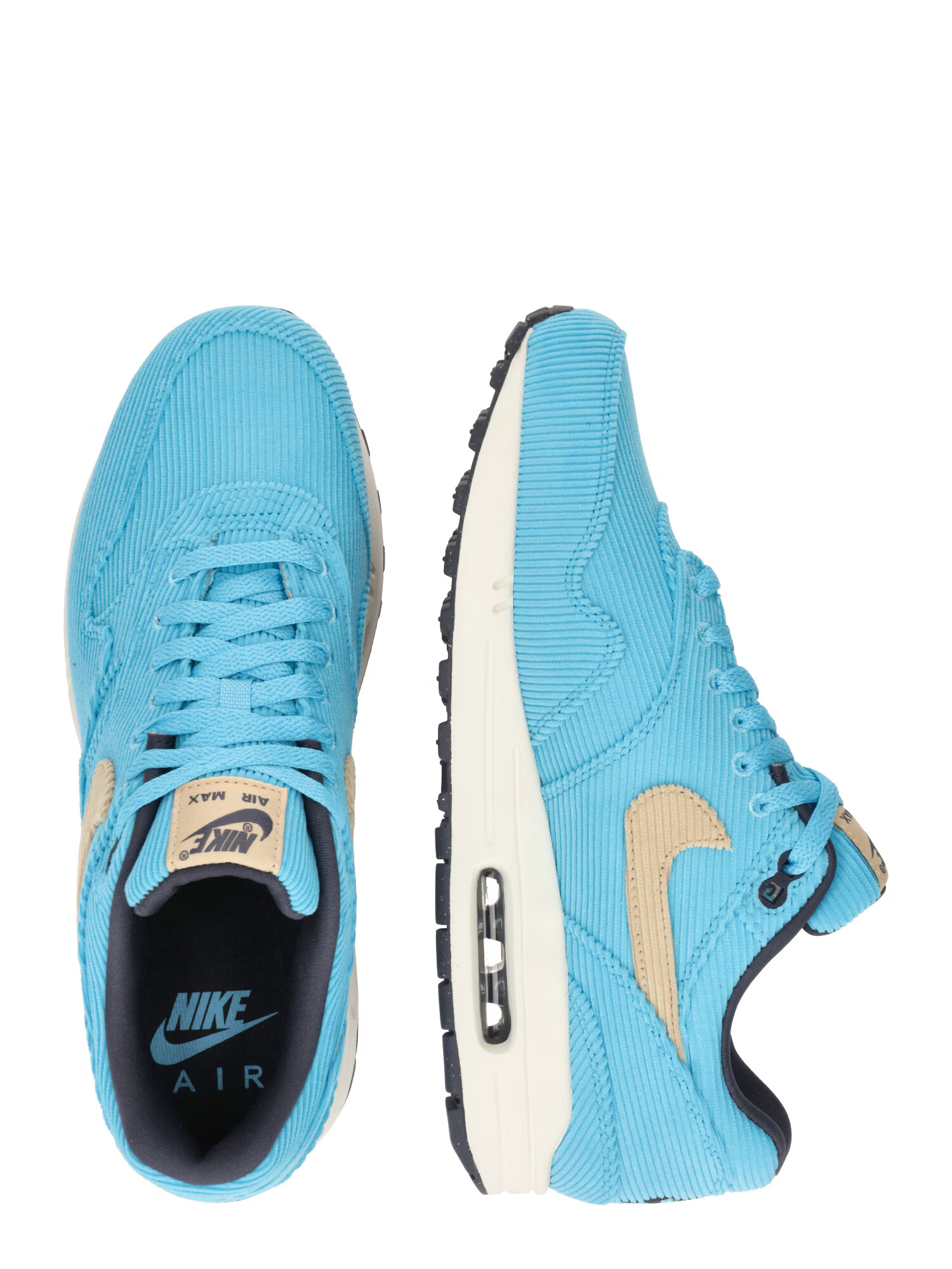 Nike Sportswear Nízke tenisky 'Air Max 1 Premium' béžová / neónovo modrá - Pepit.sk